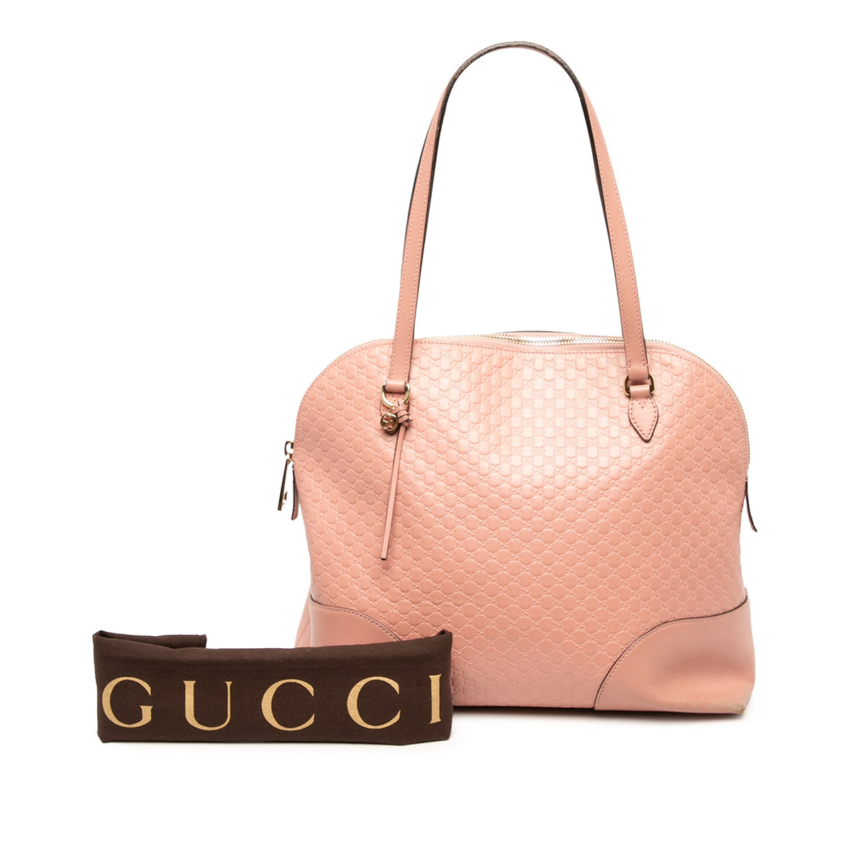 Gucci Microguccissima Bree Dome Tote — Pink