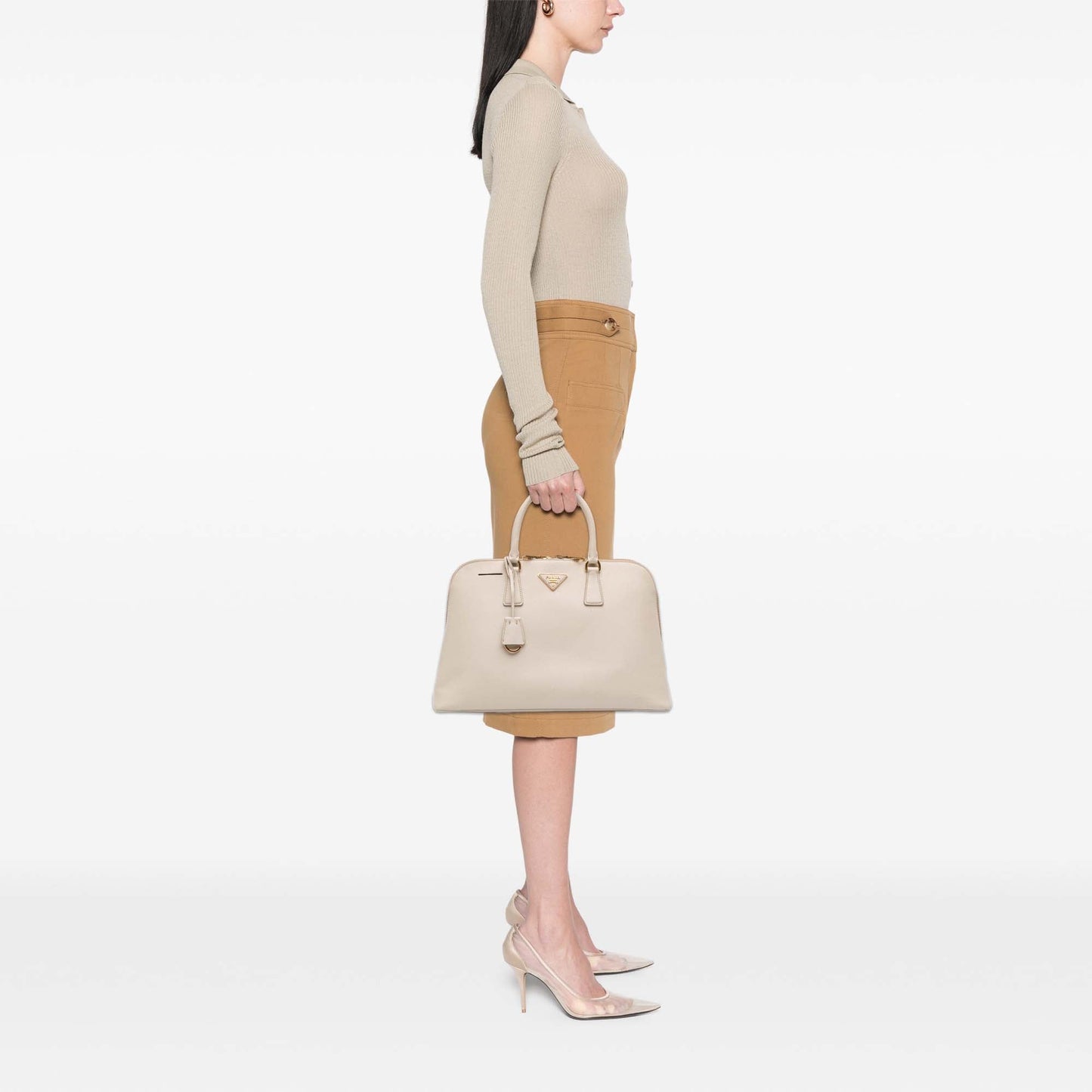 Prada Large Saffiano Lux Promenade Satchel