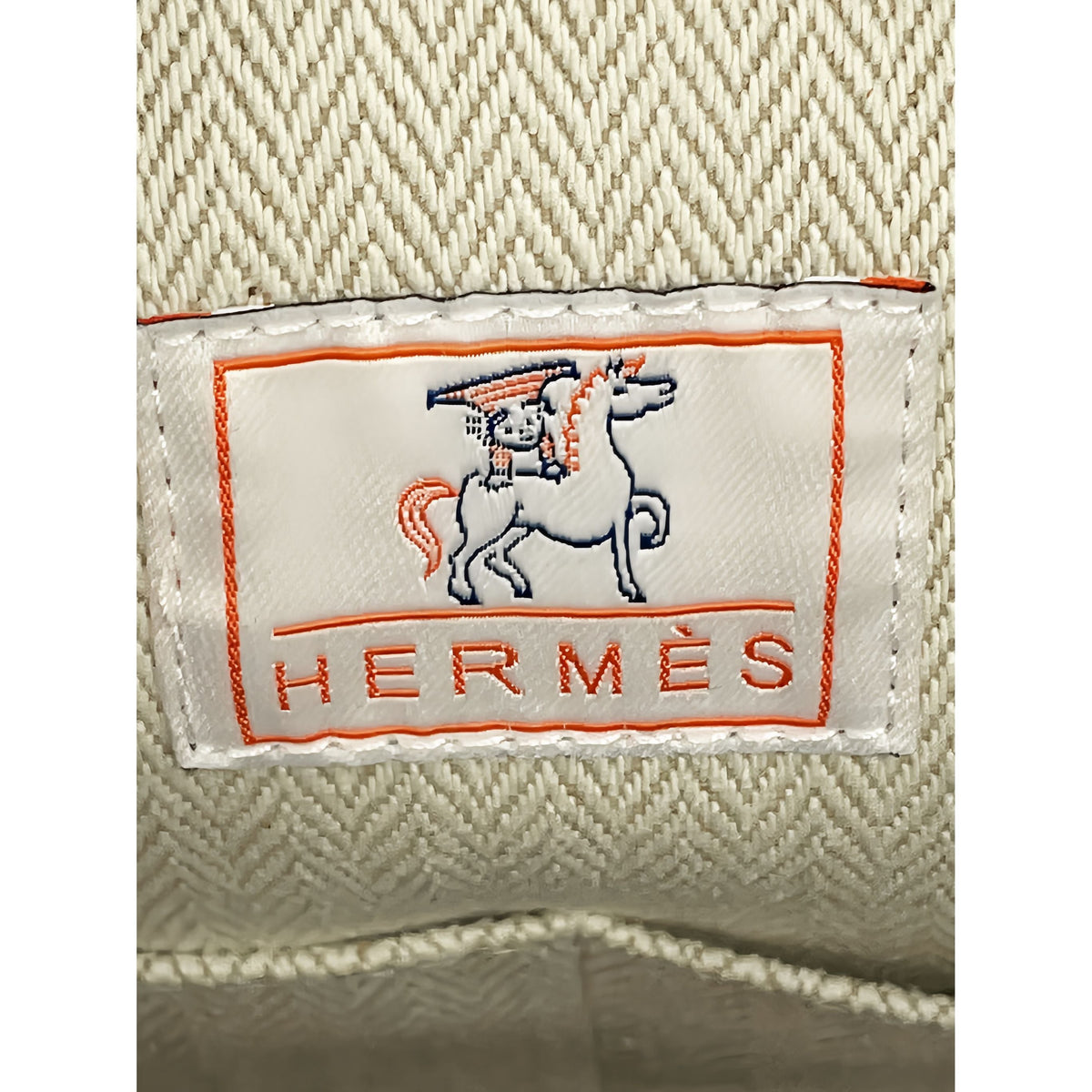Hermès Large Toile Bride A Brac Cabriole Case — Beige