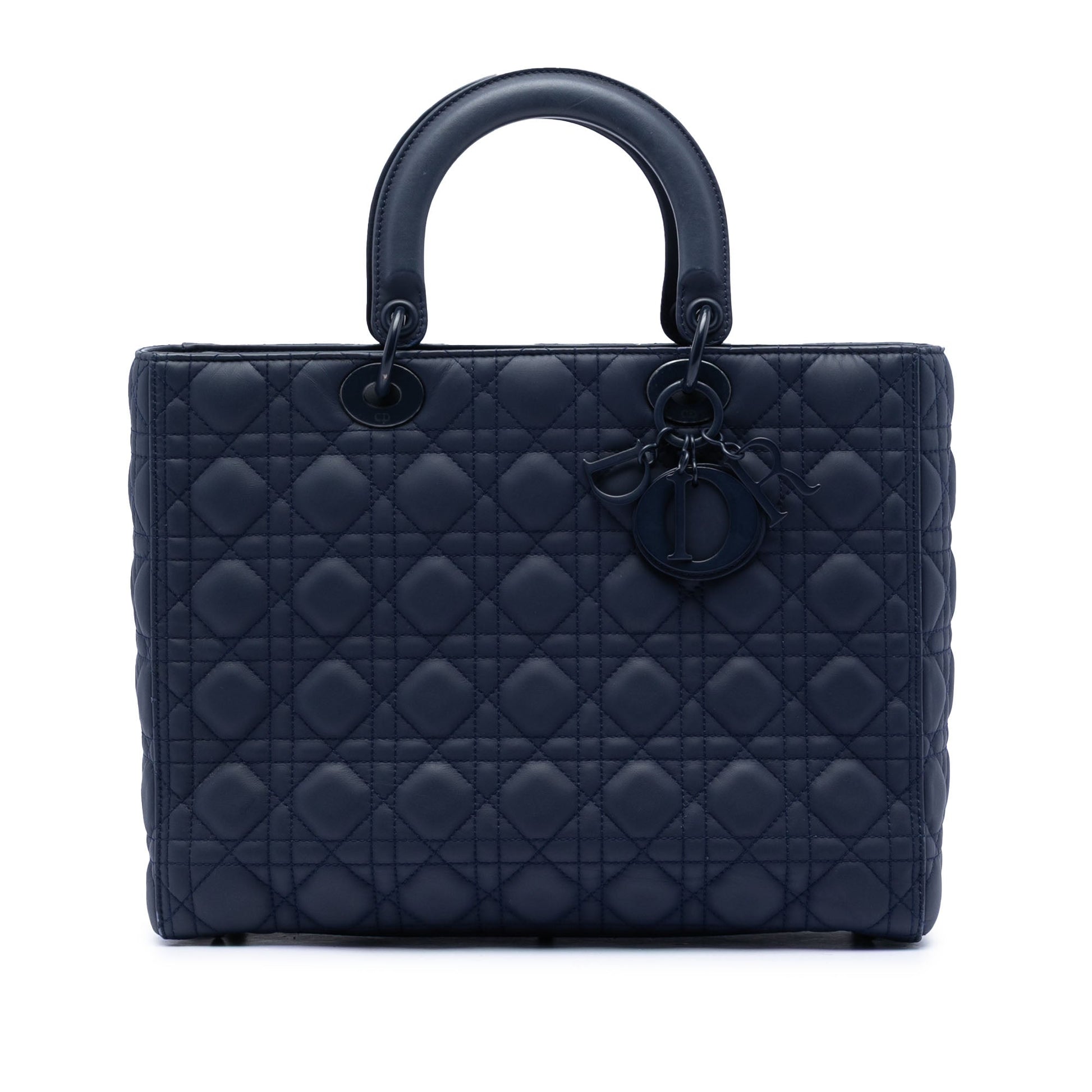Dior Large Ultra Matte Calfskin Cannage Lady Dior