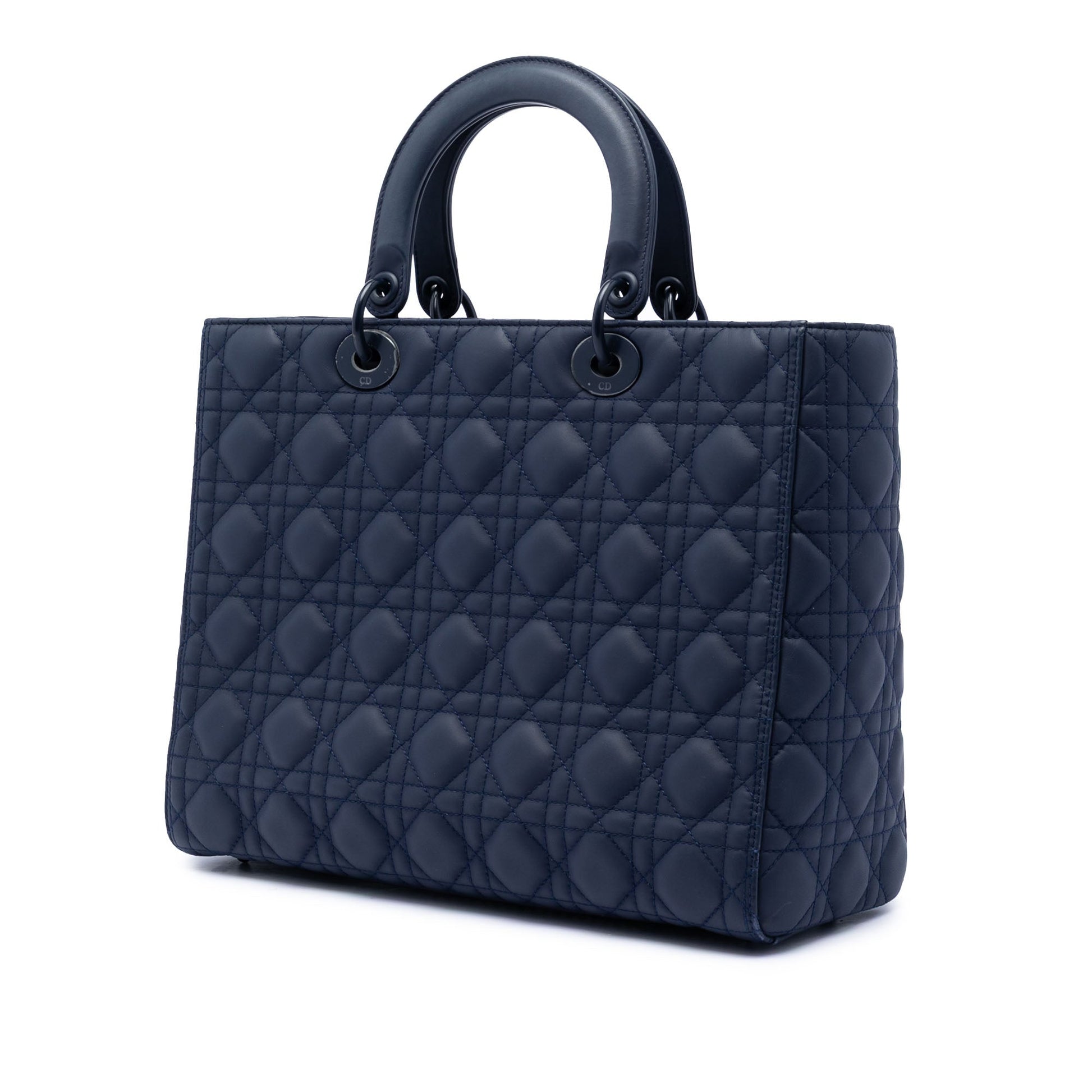Dior Large Ultra Matte Calfskin Cannage Lady Dior