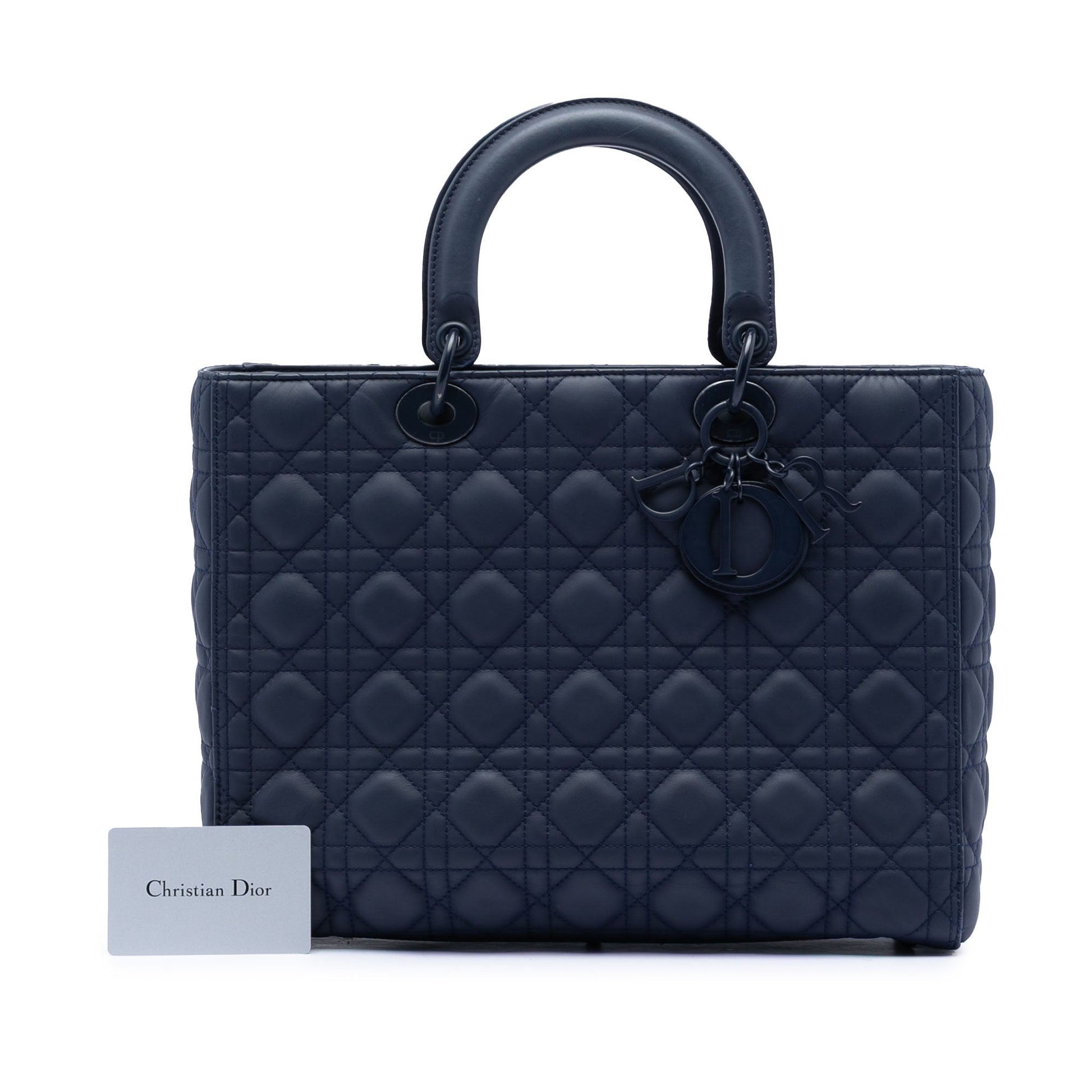 Dior Large Ultra Matte Calfskin Cannage Lady Dior