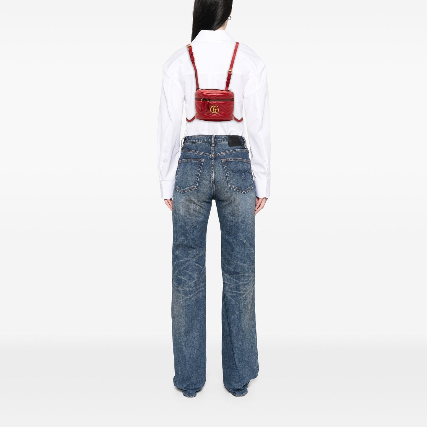 Gucci Mini GG Marmont Matelasse Calfskin Round Backpack