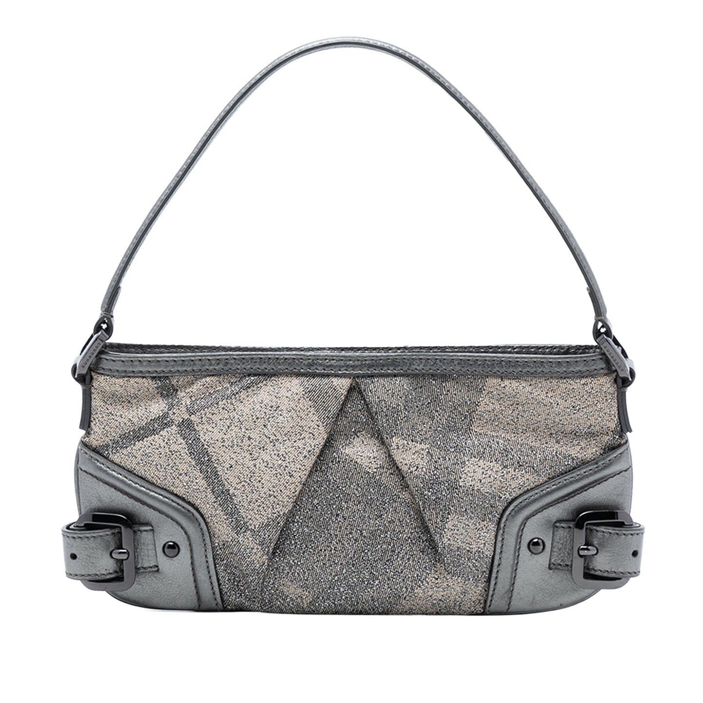 Burberry Shimmer Check Canvas Shoulder Bag