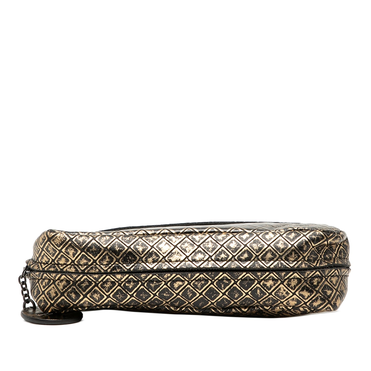 Bottega Veneta Metallic Calfskin Intrecciomirage Chain Flap Crossbody