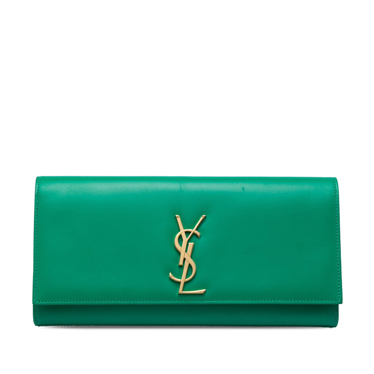 Saint Laurent Smooth Leather Cassandre Clutch
