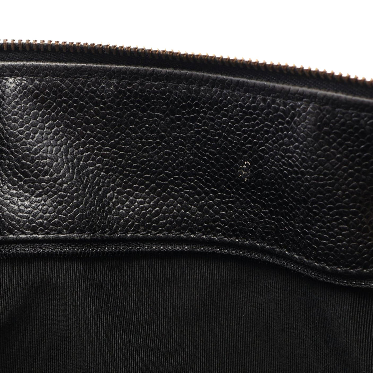 Chanel CC Caviar Chain Zip Tote — Black
