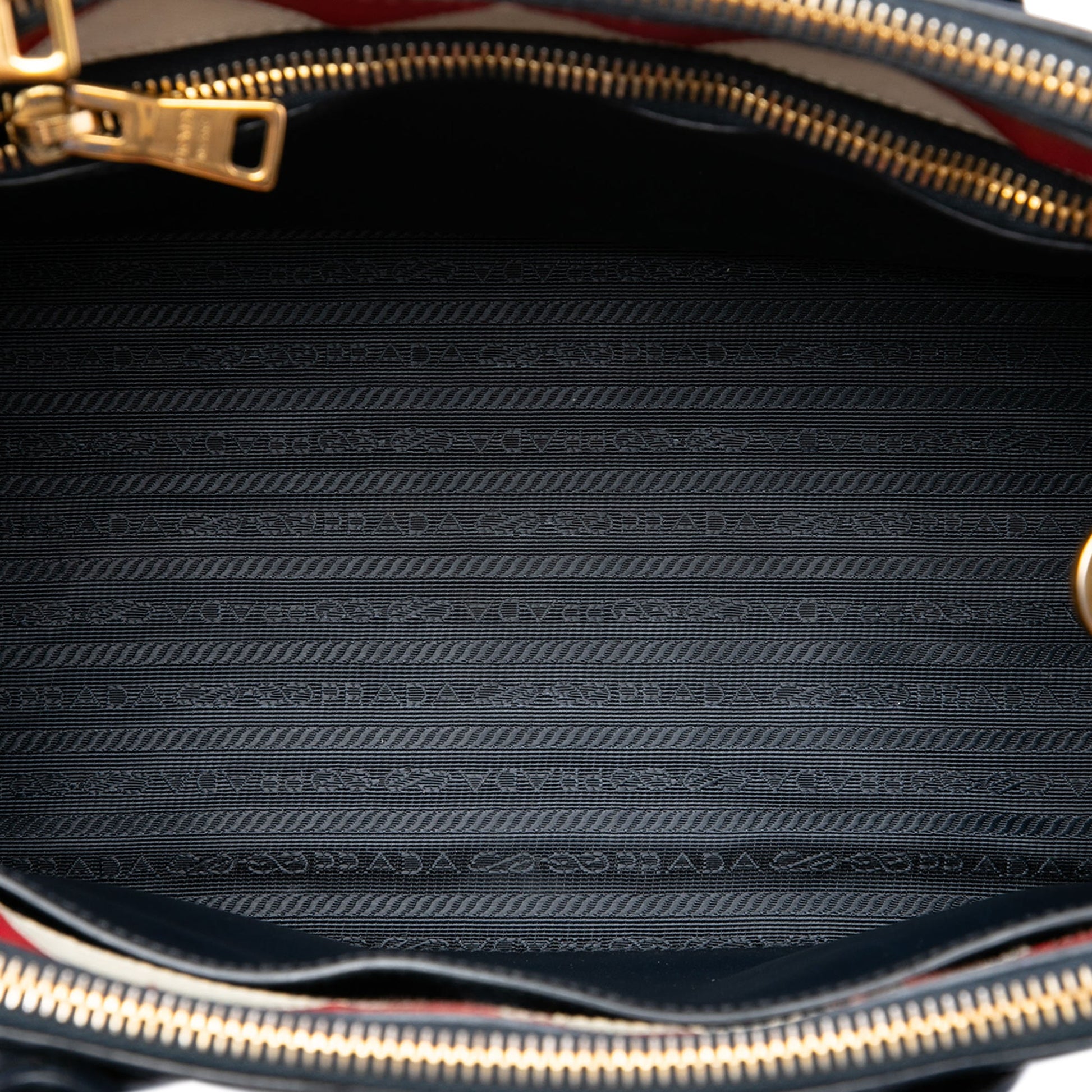 Prada City Calf Trimmed Saffiano Greche Paradigme Bag