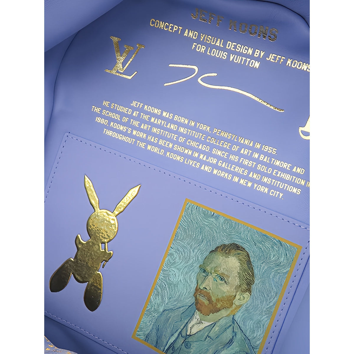 Louis Vuitton Jeff Koons Masters Collection Van Gogh Palm Springs Backpack — Blue