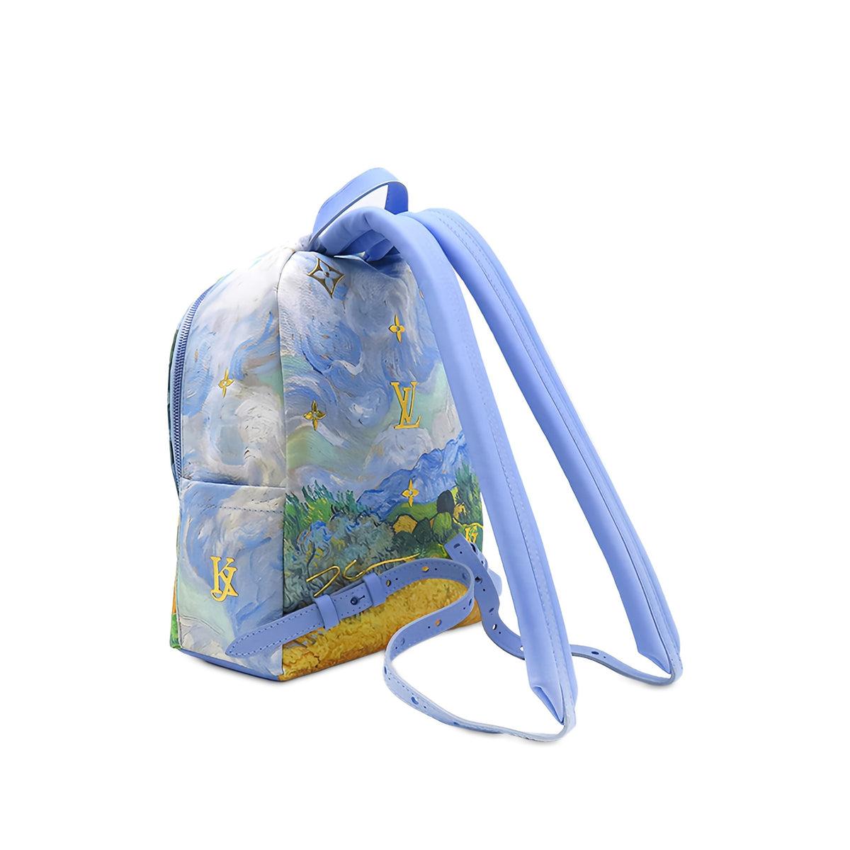 Louis Vuitton Jeff Koons Masters Collection Van Gogh Palm Springs Backpack — Blue