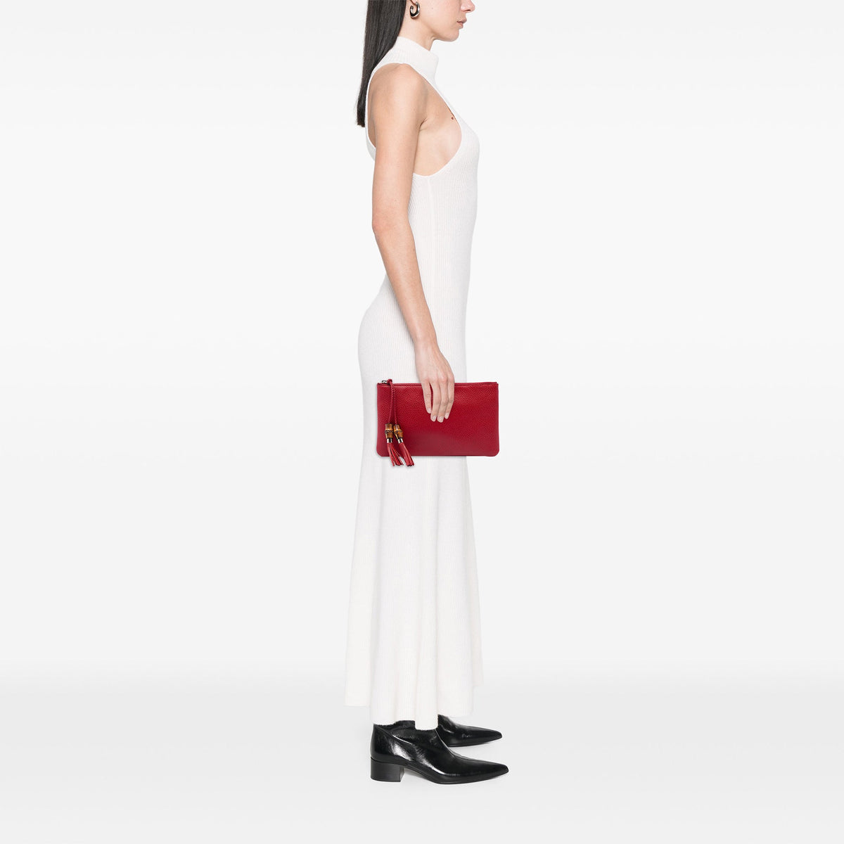 Gucci Calfskin Bamboo Clutch