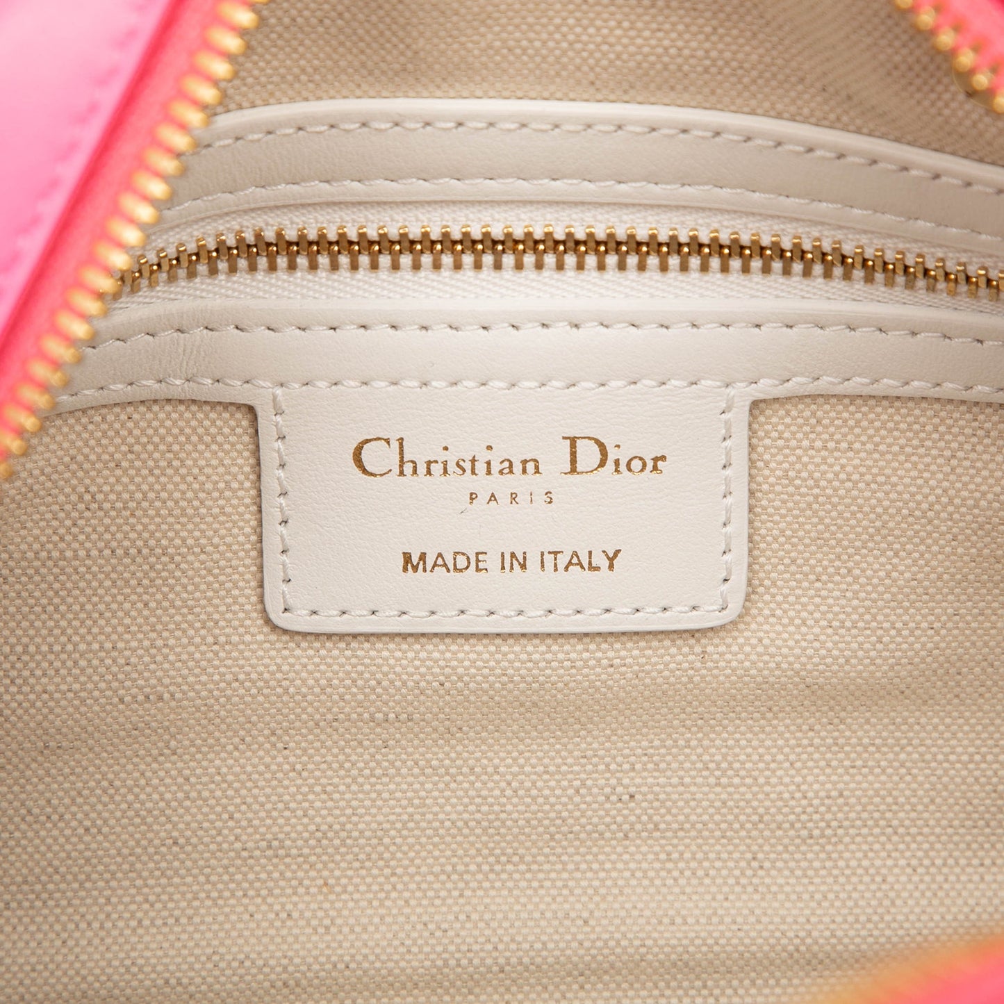 Dior Small Leather Dior Vibe Zip Bowling Bag