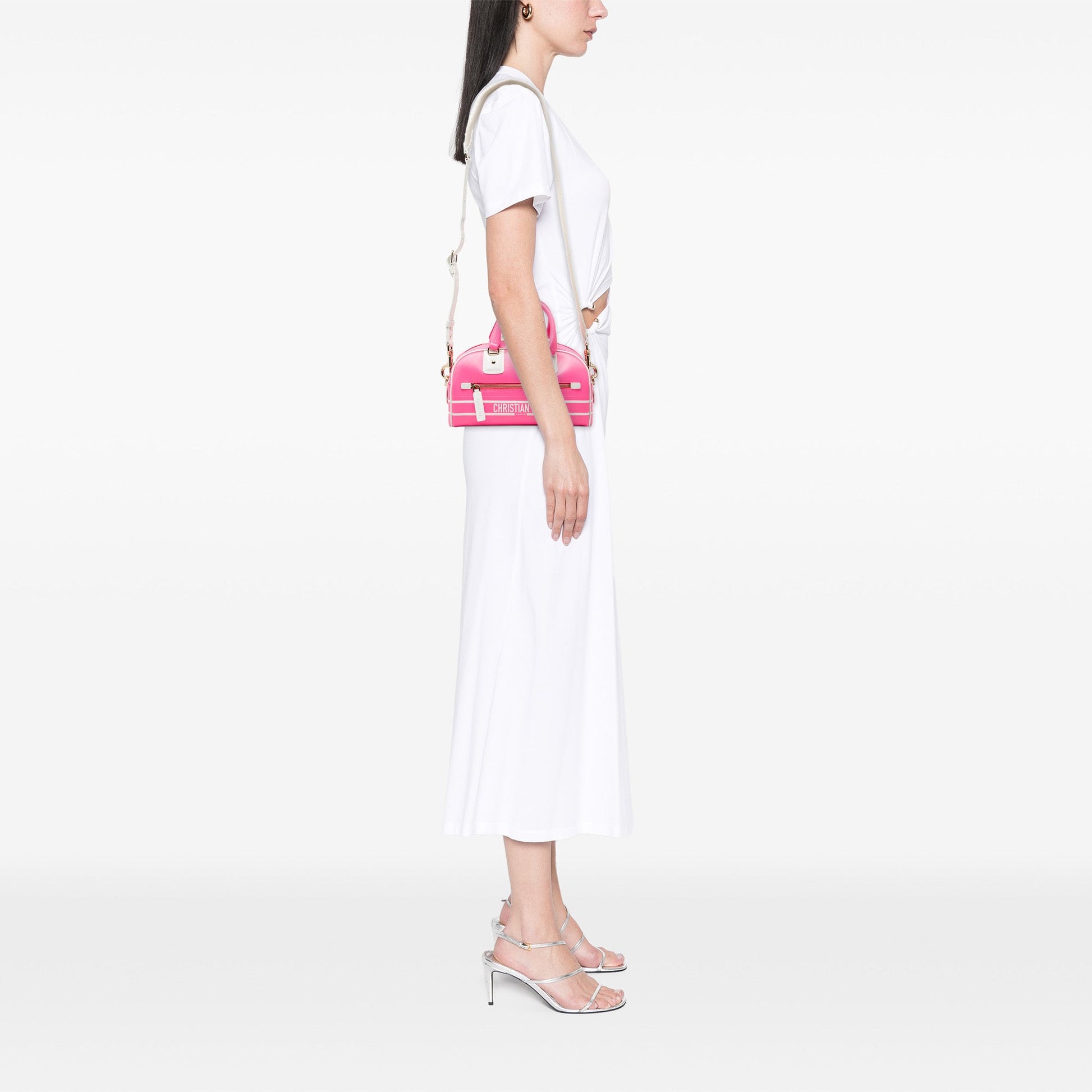 Dior Small Leather Dior Vibe Zip Bowling Bag