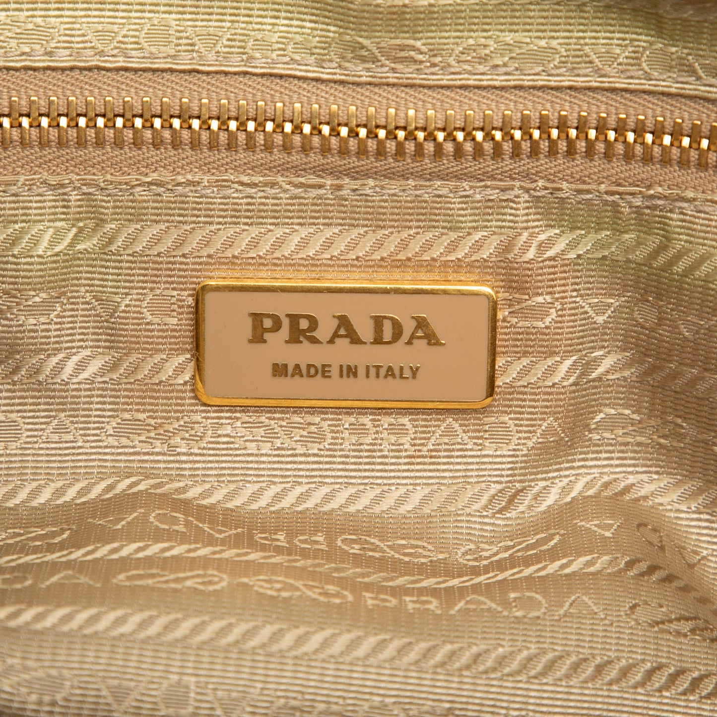 Prada Small Saffiano Trimmed Canvas Grommet Bauletto Bag