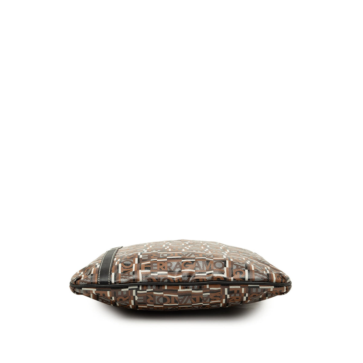 Ferragamo Coated Canvas Logo Crossbody — Brown