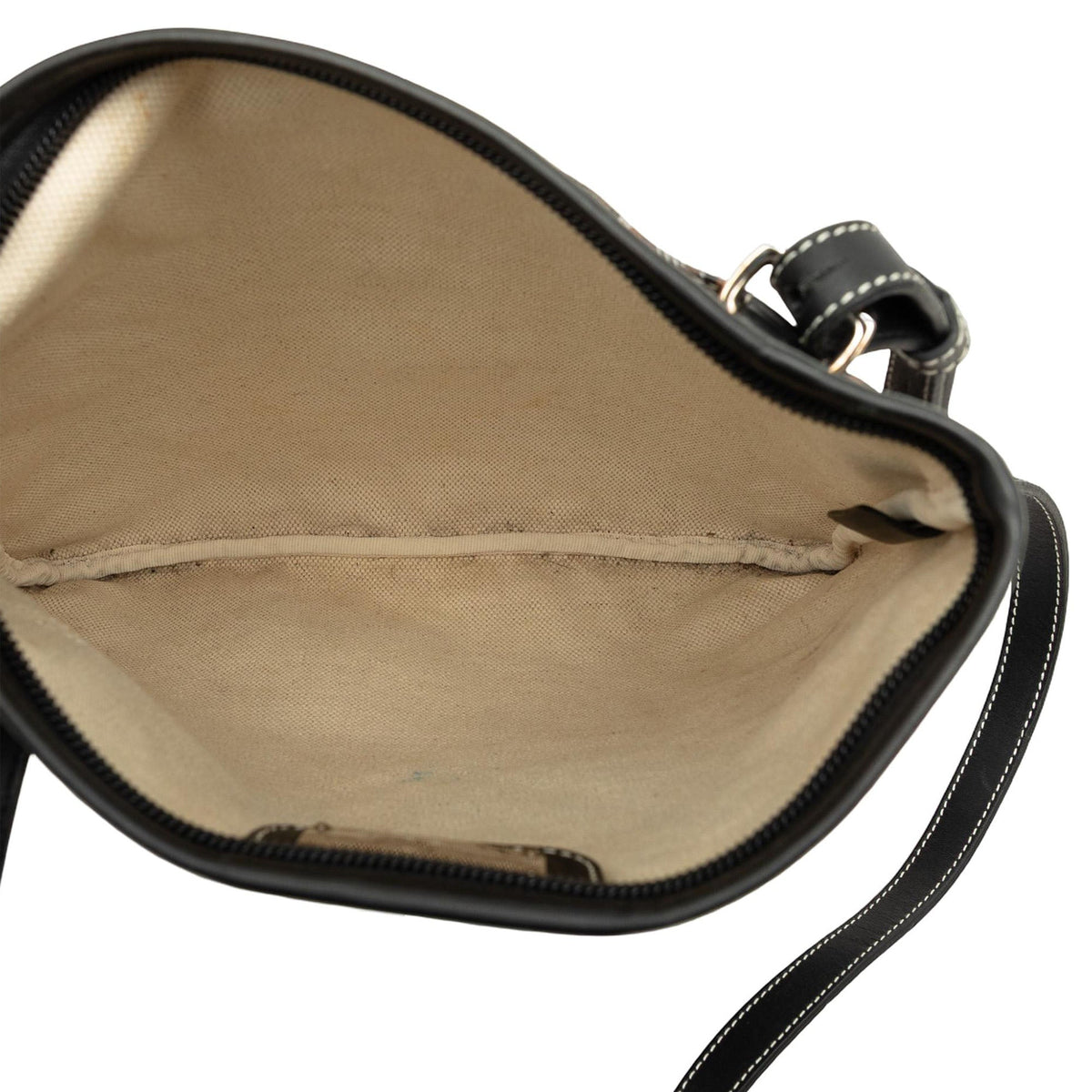 Ferragamo Coated Canvas Logo Crossbody — Brown