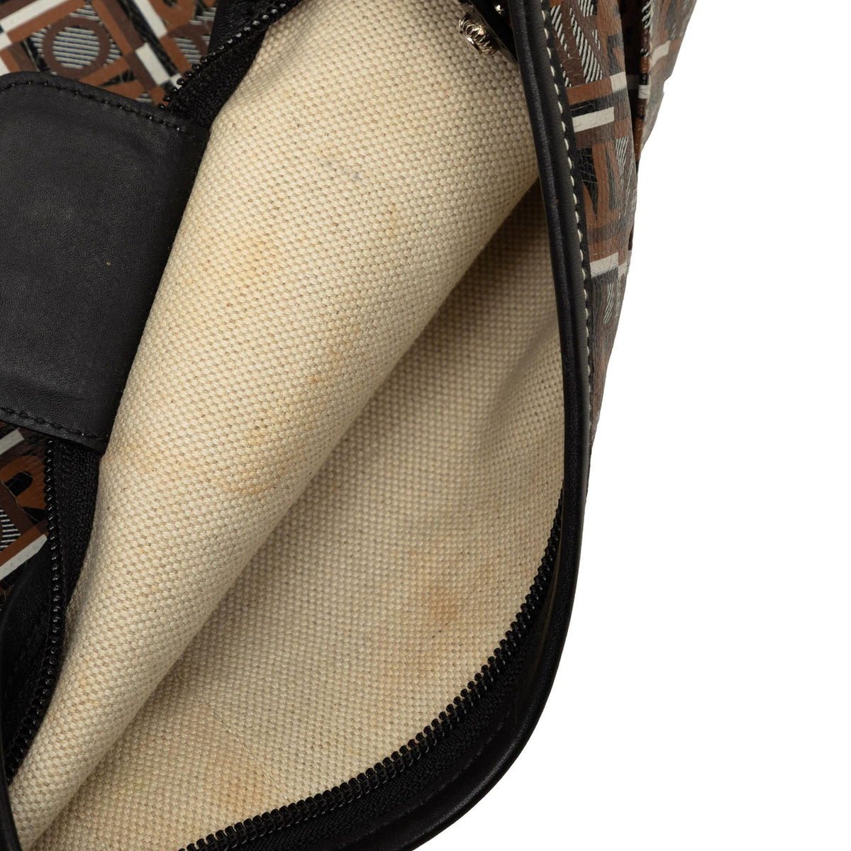 Ferragamo Coated Canvas Logo Crossbody — Brown