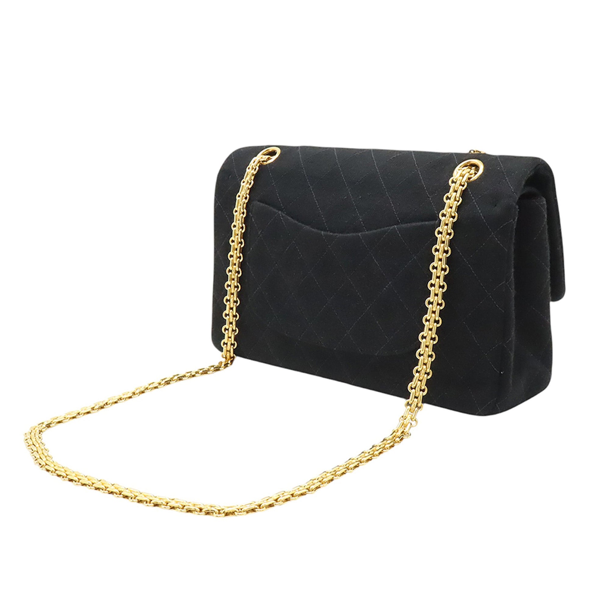 Chanel Medium Classic Jersey Bijoux Chain Double Flap