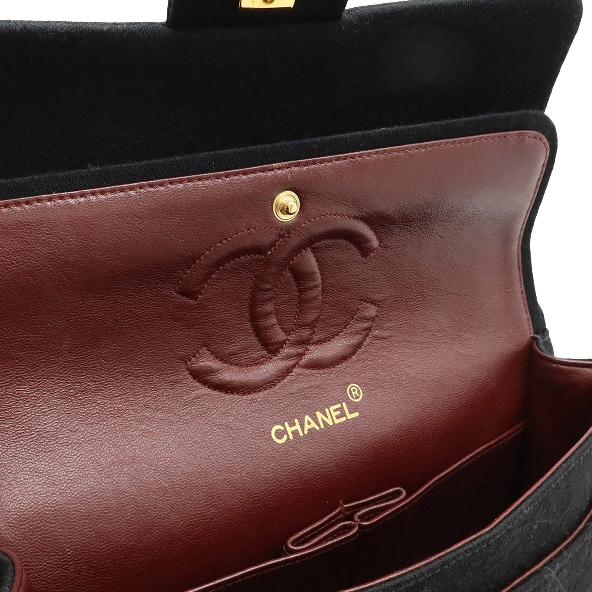 Chanel Medium Classic Jersey Bijoux Chain Double Flap