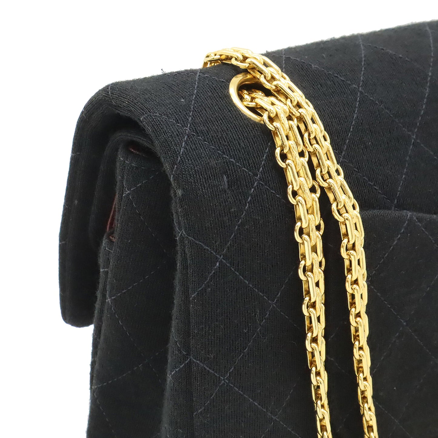 Chanel Medium Classic Jersey Bijoux Chain Double Flap