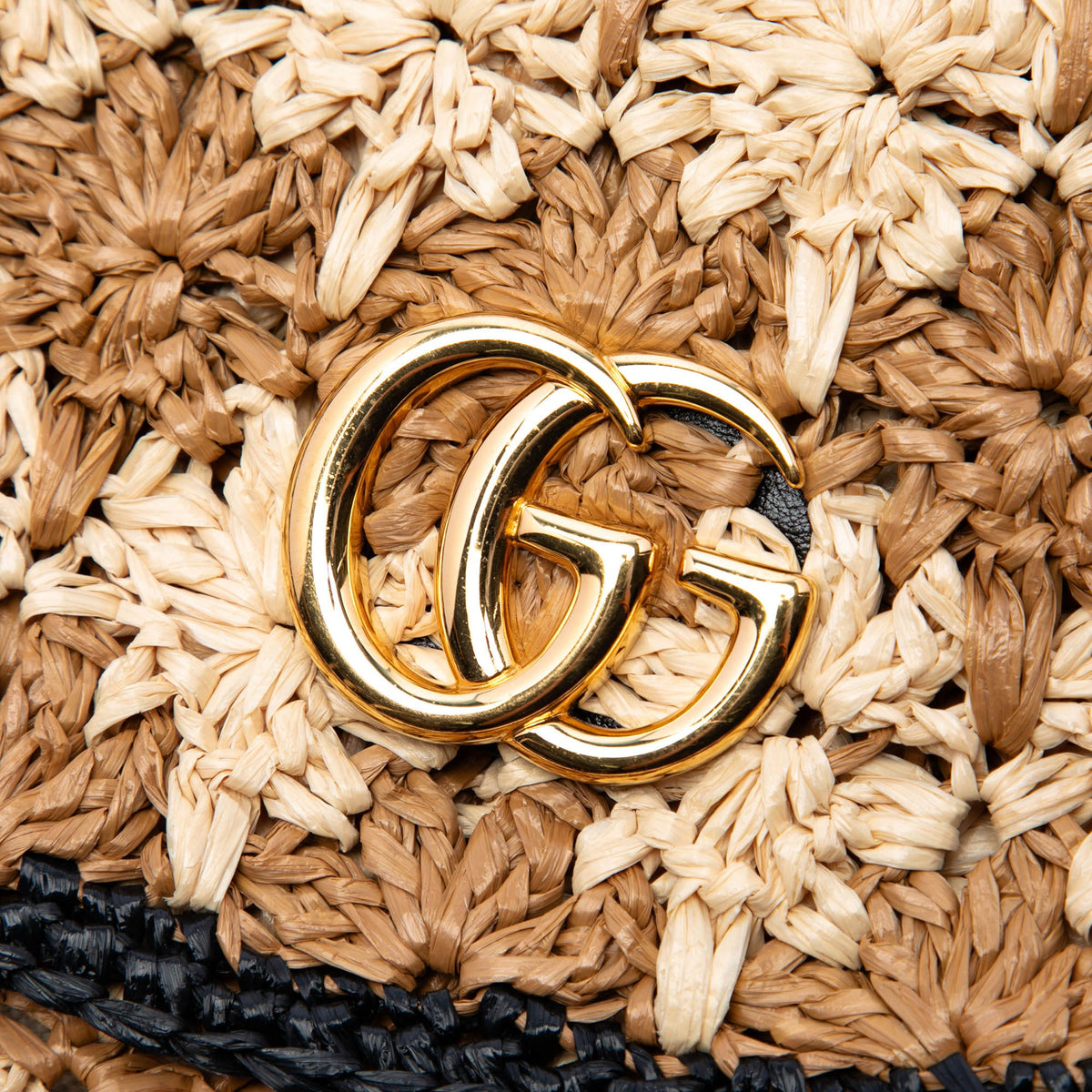 Gucci Small GG Marmont Raffia Crossbody
