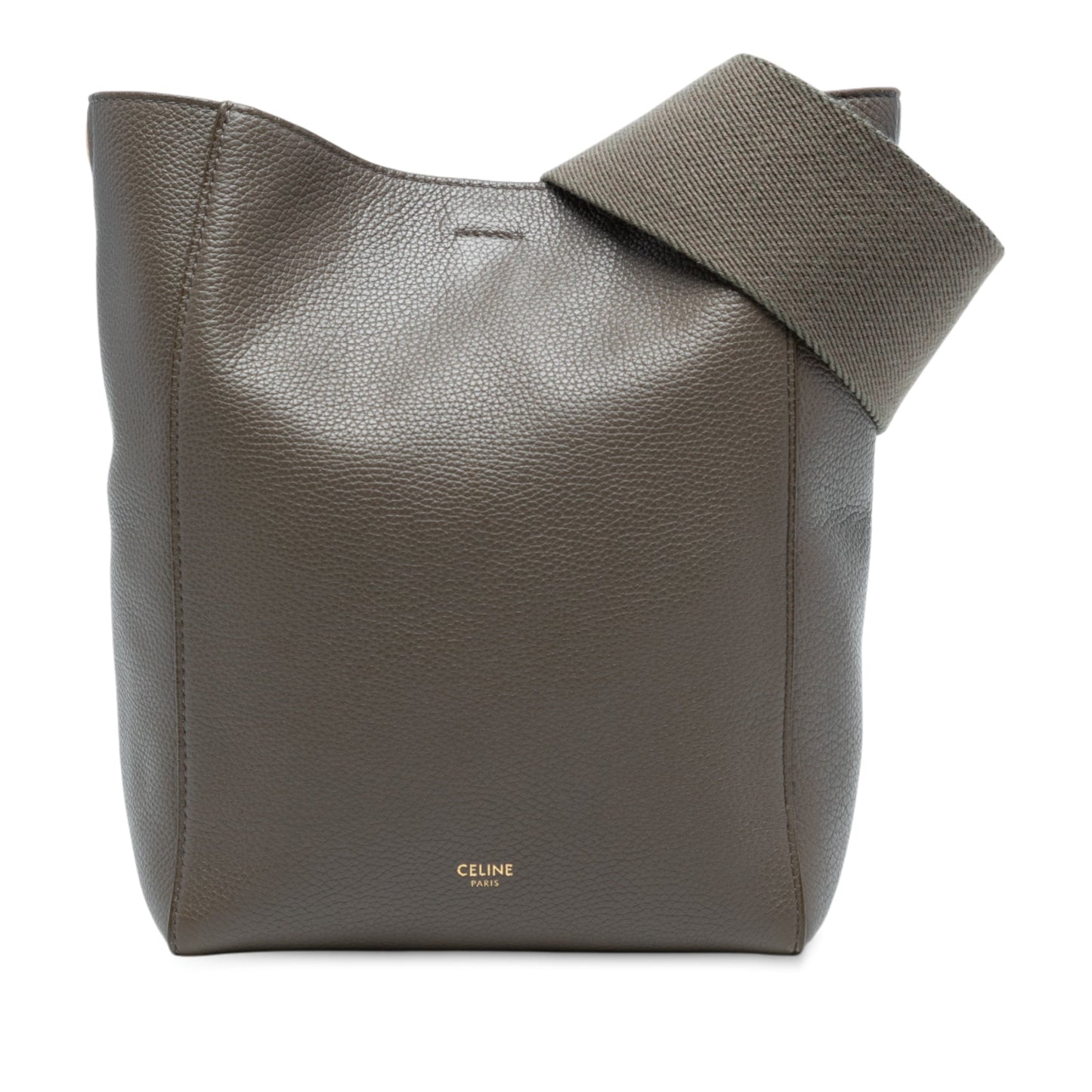 Celine Small Soft Grained Calfskin Seau Sangle Bucket Bag