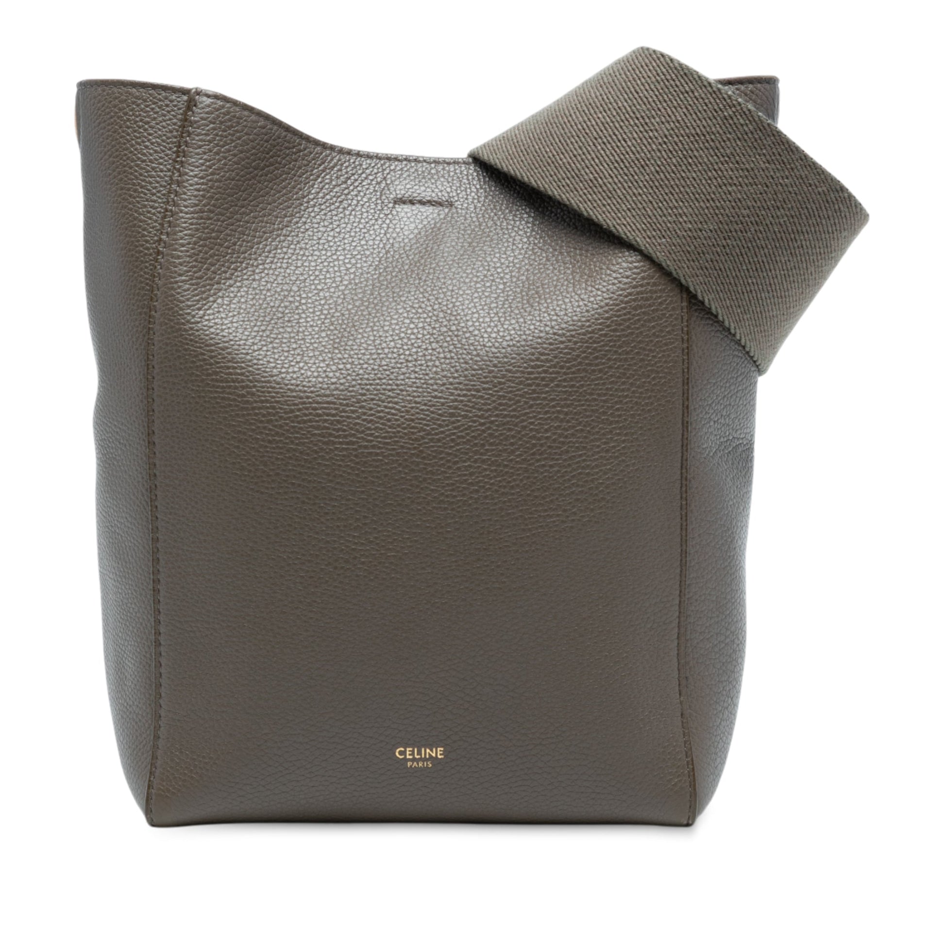 Celine Small Soft Grained Calfskin Seau Sangle Bucket Bag