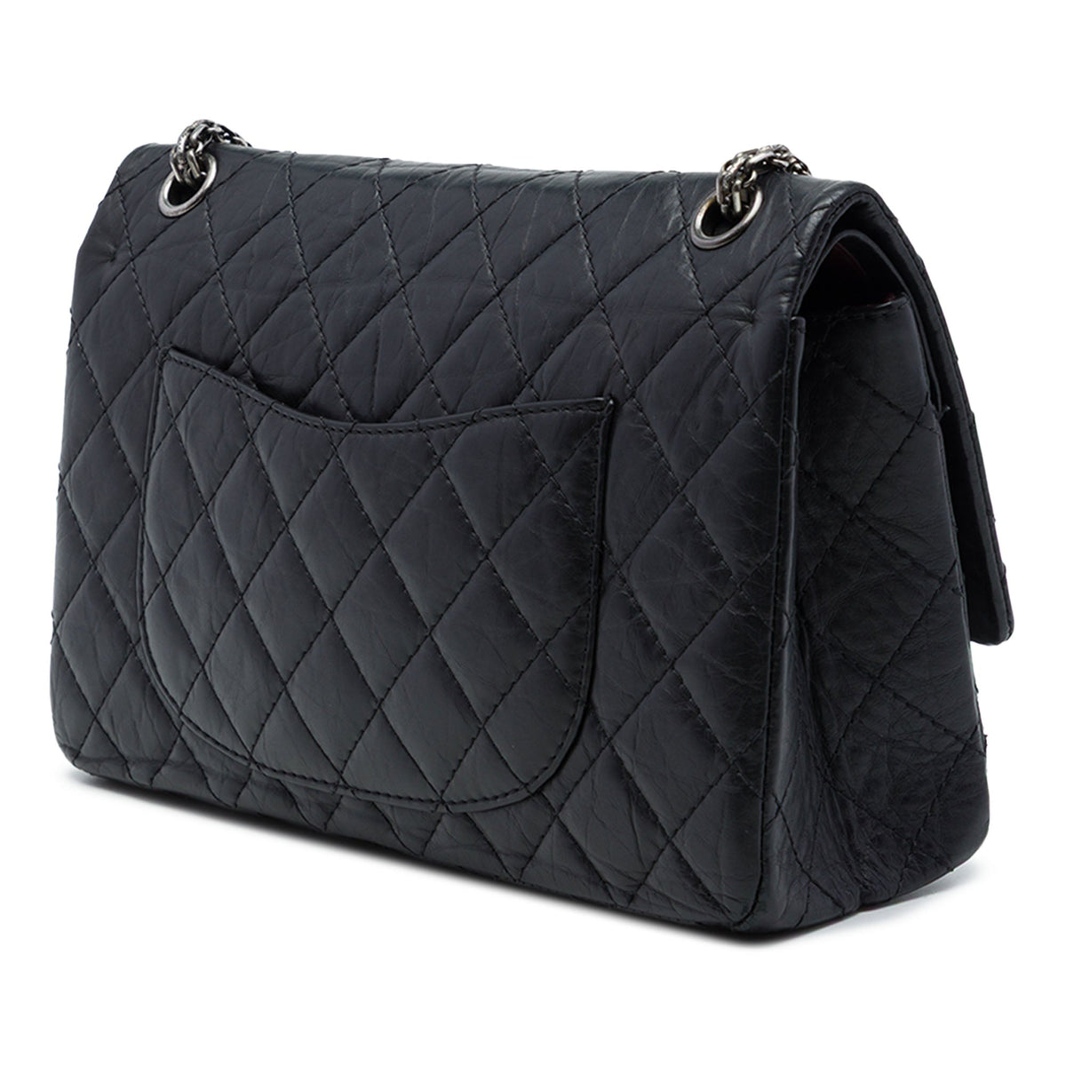 Chanel Quilted Aged Calfskin Reissue 2.55 Double Flap 226 — Black