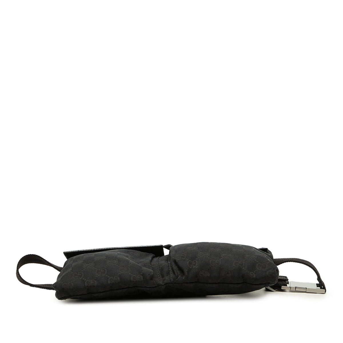 Gucci GG Canvas Double Pocket Belt Bag — Black