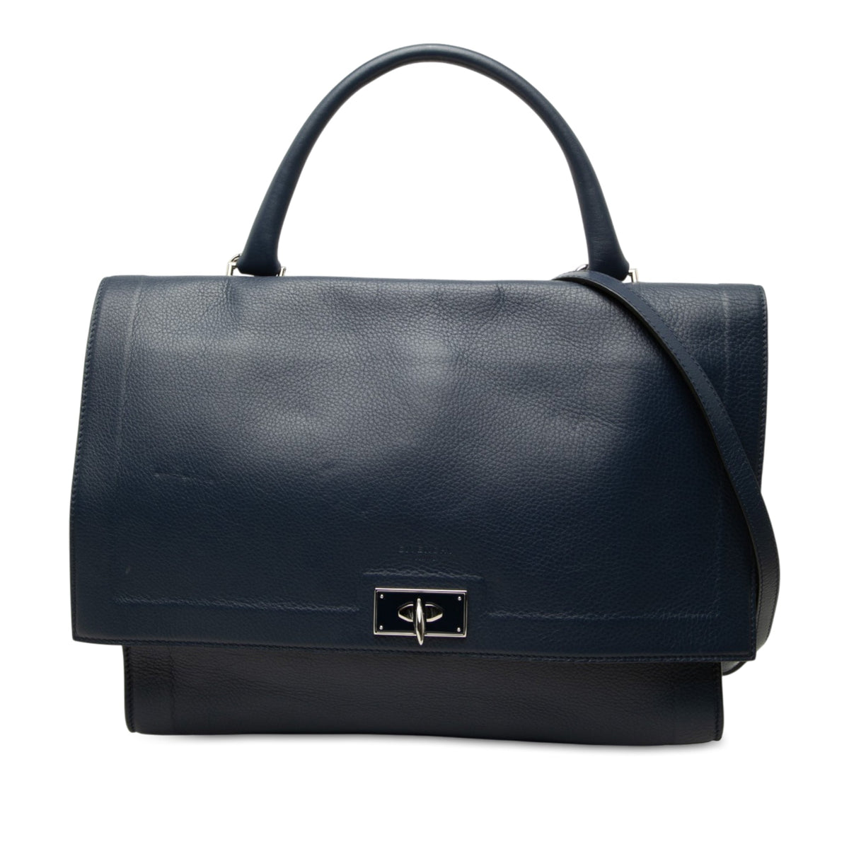 Givenchy Small Grained Calfskin Shark Lock Satchel