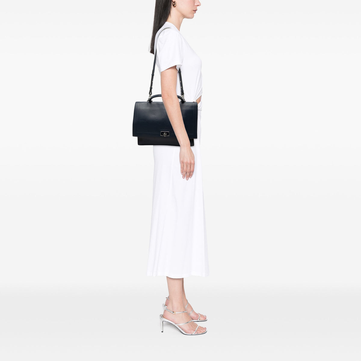 Givenchy Small Grained Calfskin Shark Lock Satchel