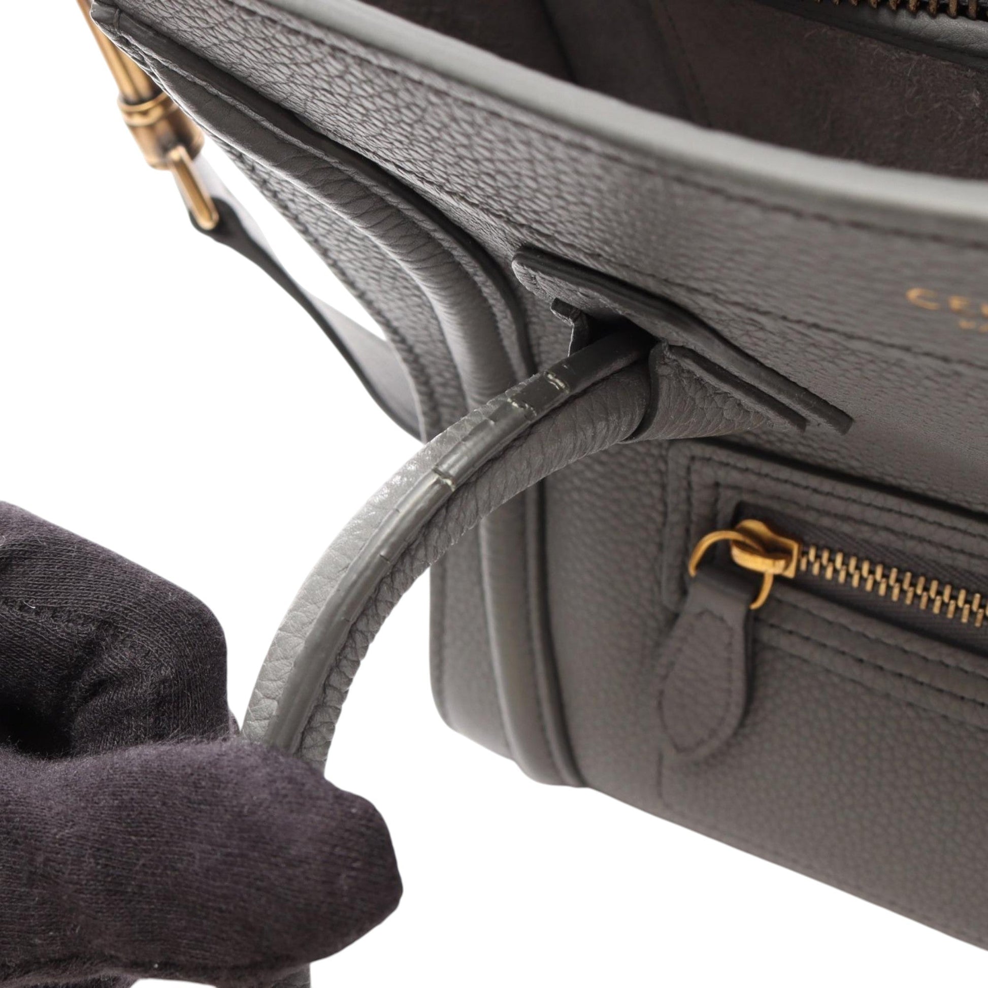 Celine Nano Leather Luggage Tote
