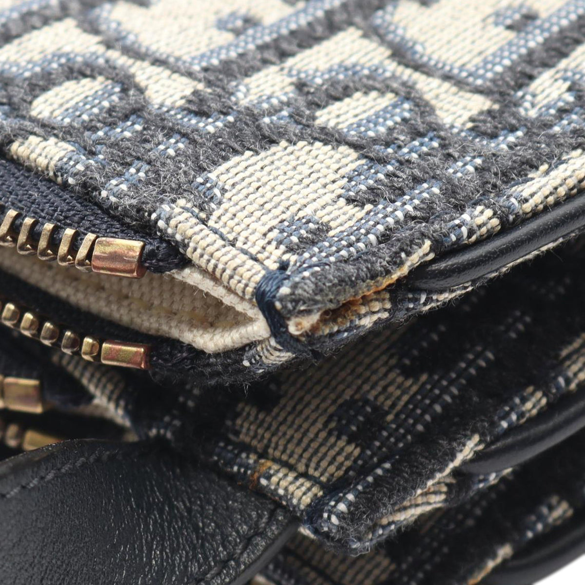 Dior Oblique Canvas Saddle Triple Zip Crossbody