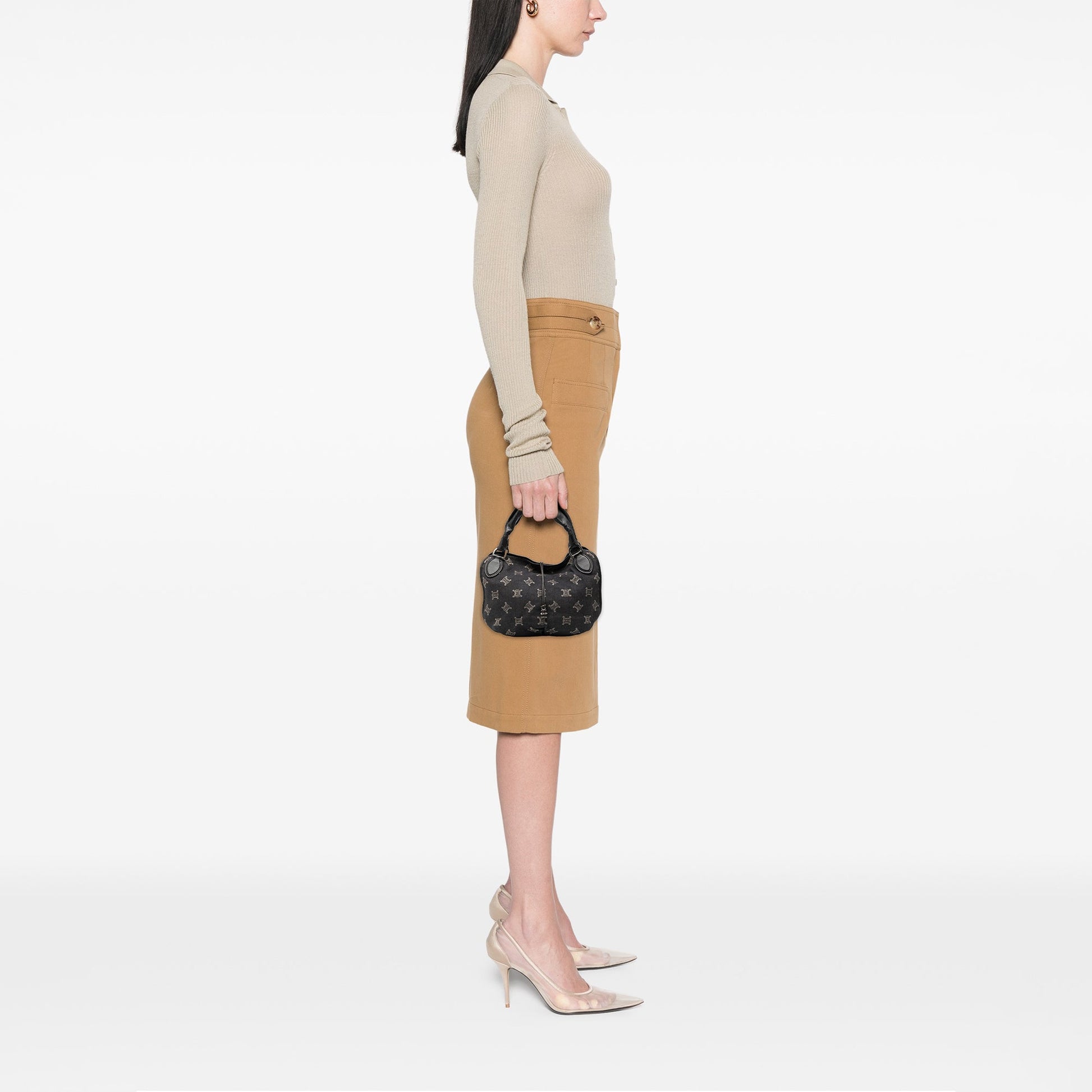 Celine Macadam Denim Bittersweet Hobo Bag