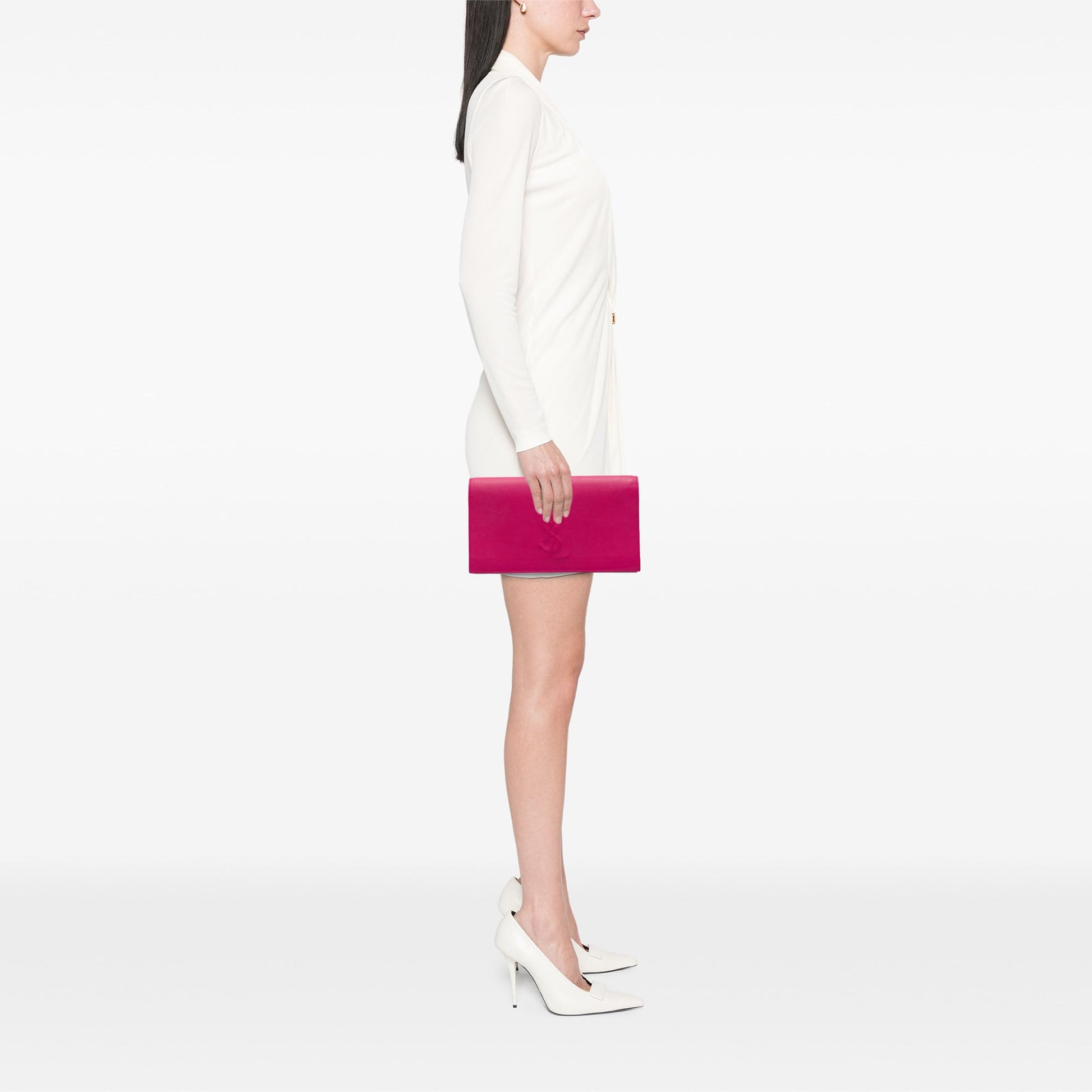 Saint Laurent Leather Belle De Jour Clutch