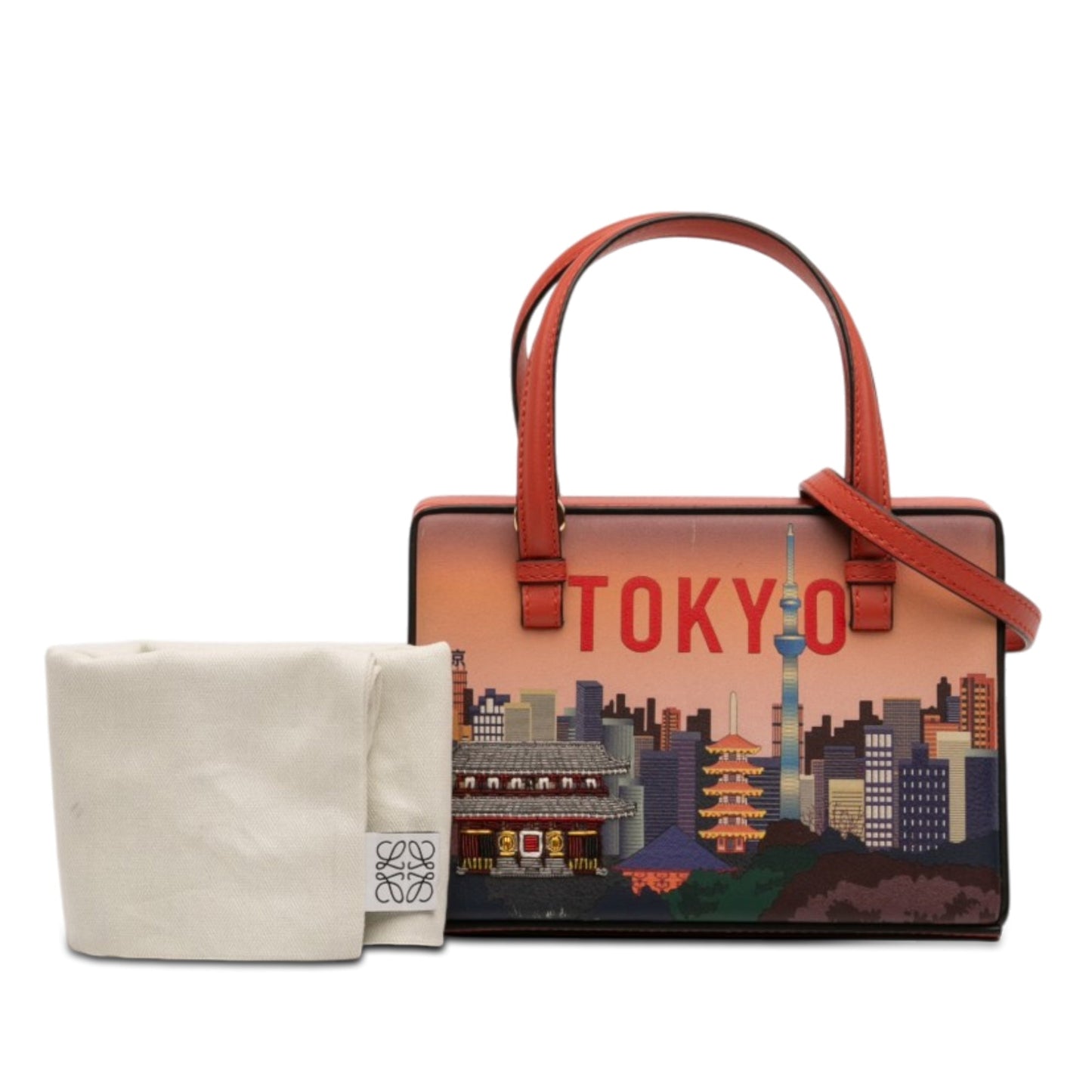 LOEWE Small Leather Tokyo Postal Top Handle Bag