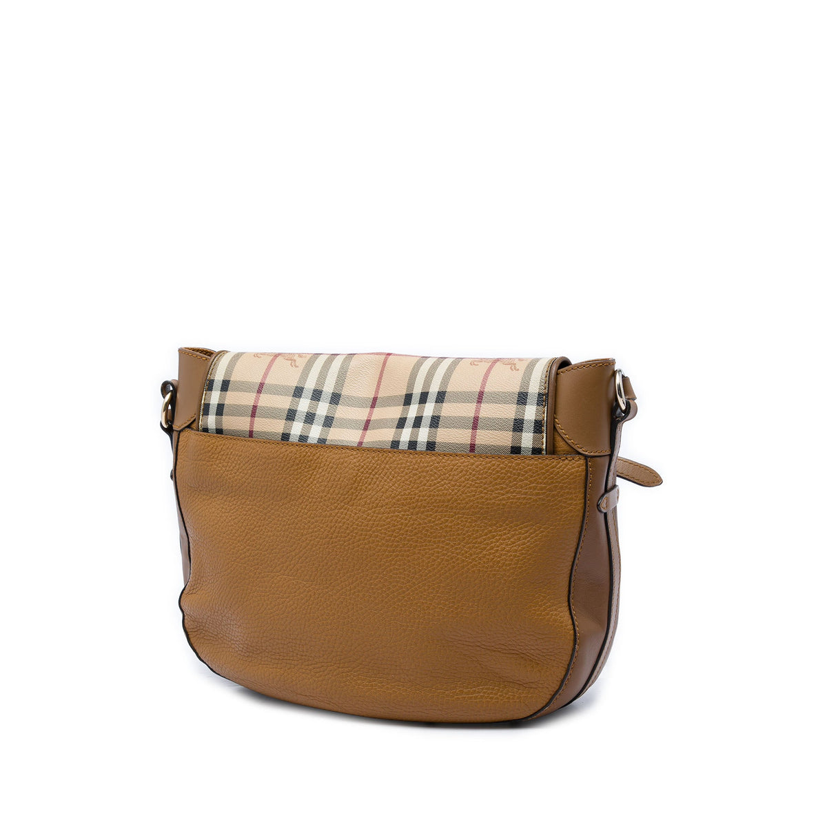 Burberry Haymarket Check Coated Canvas and Calfskin Flap Shoulder Bag