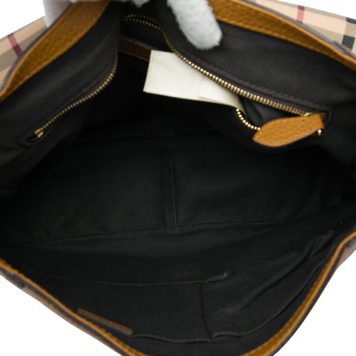 Burberry Haymarket Check Coated Canvas and Calfskin Flap Shoulder Bag