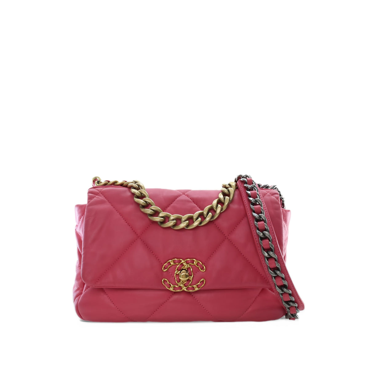 Chanel Medium Lambskin 19 Flap — Pink