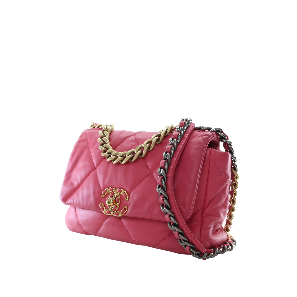 Chanel Medium Lambskin 19 Flap — Pink