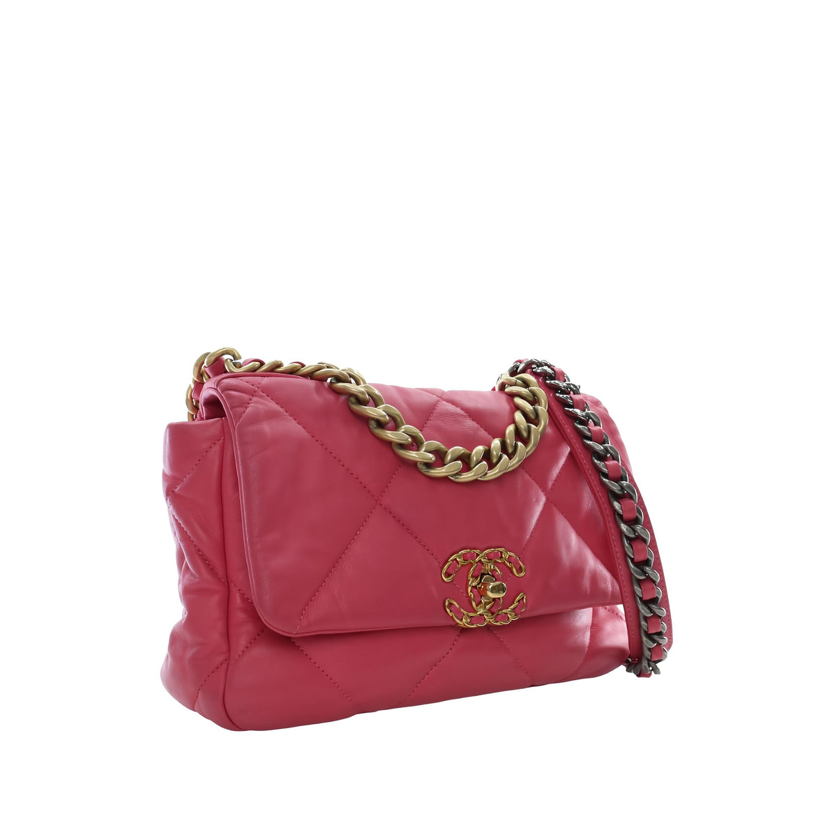 Chanel Medium Lambskin 19 Flap — Pink
