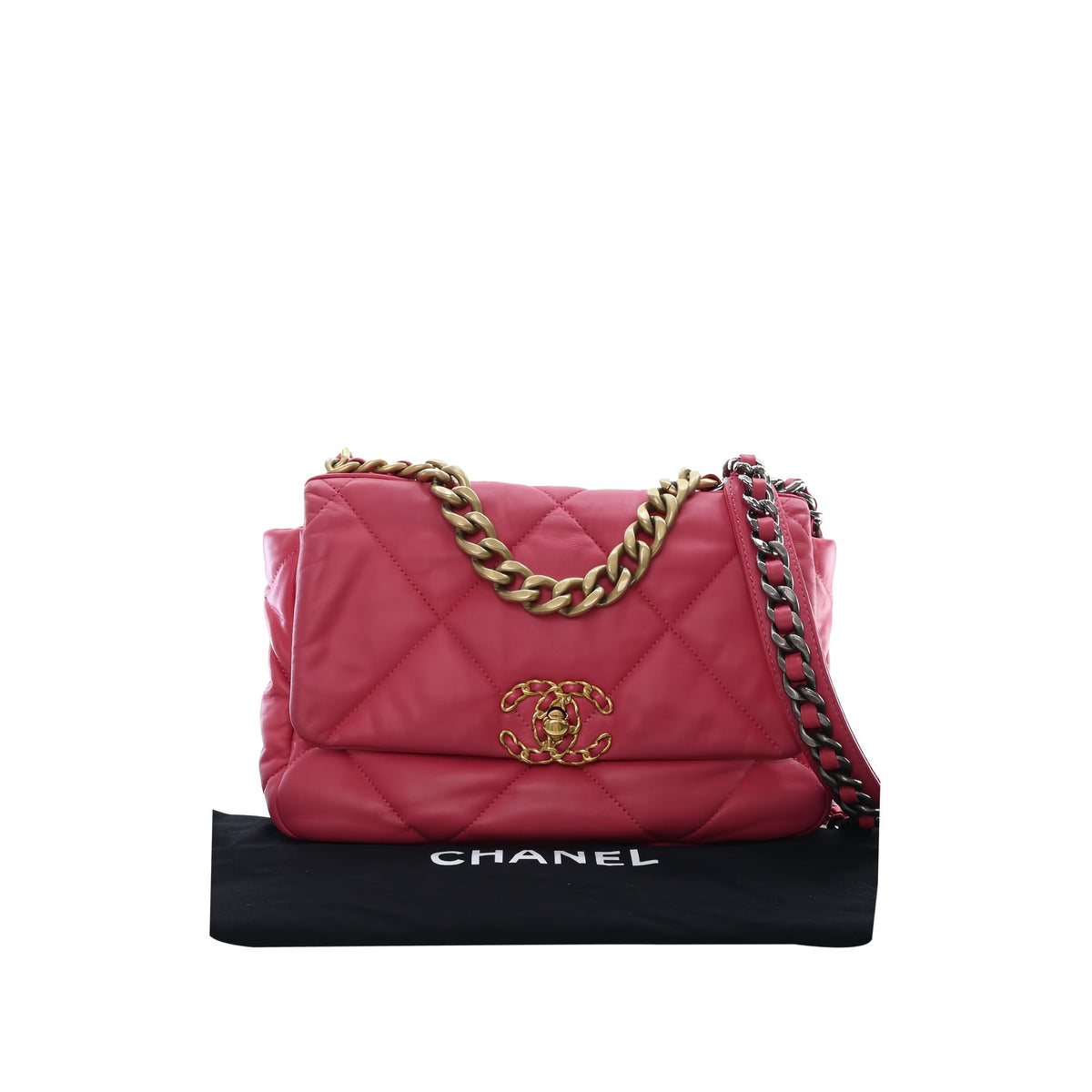 Chanel Medium Lambskin 19 Flap — Pink