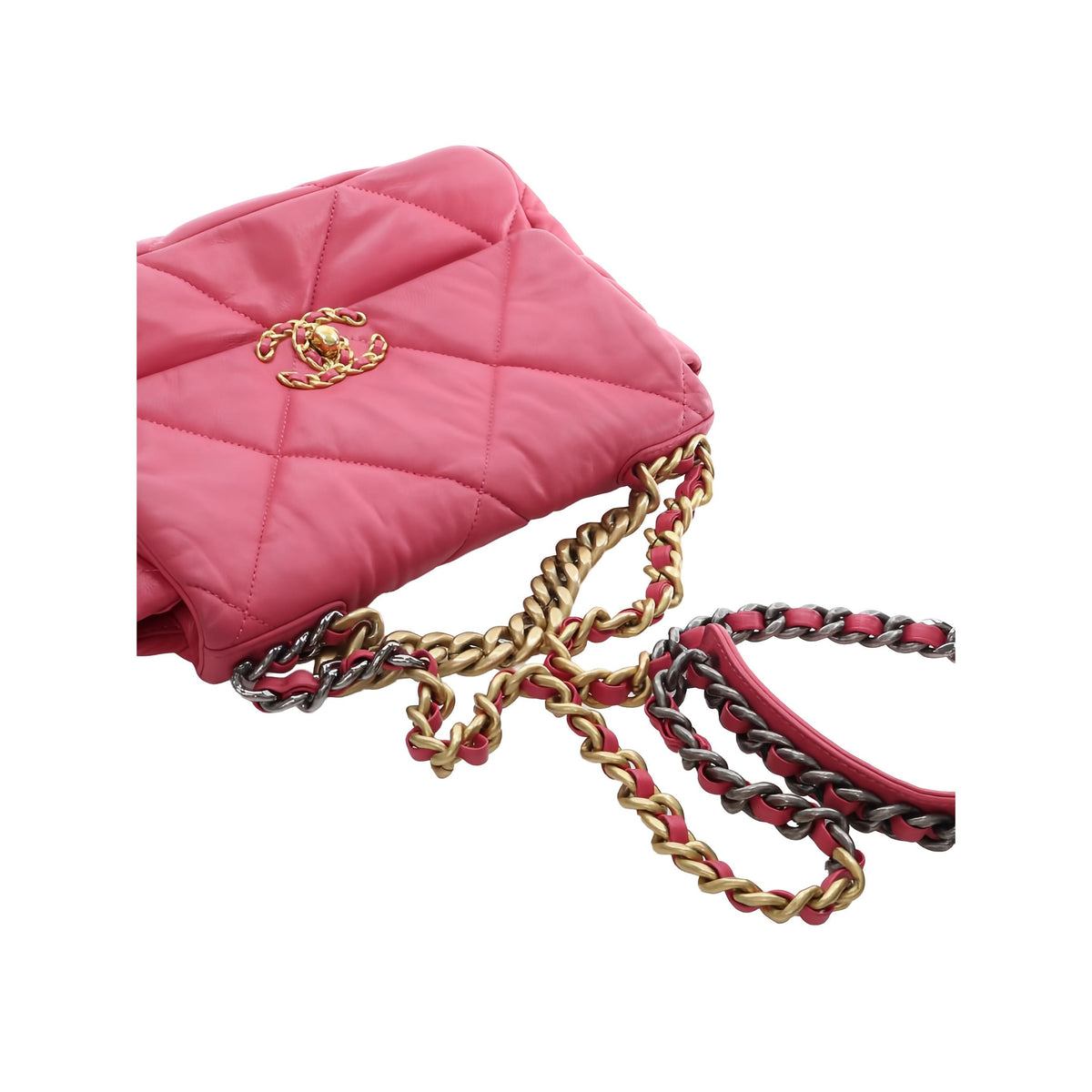 Chanel Medium Lambskin 19 Flap — Pink
