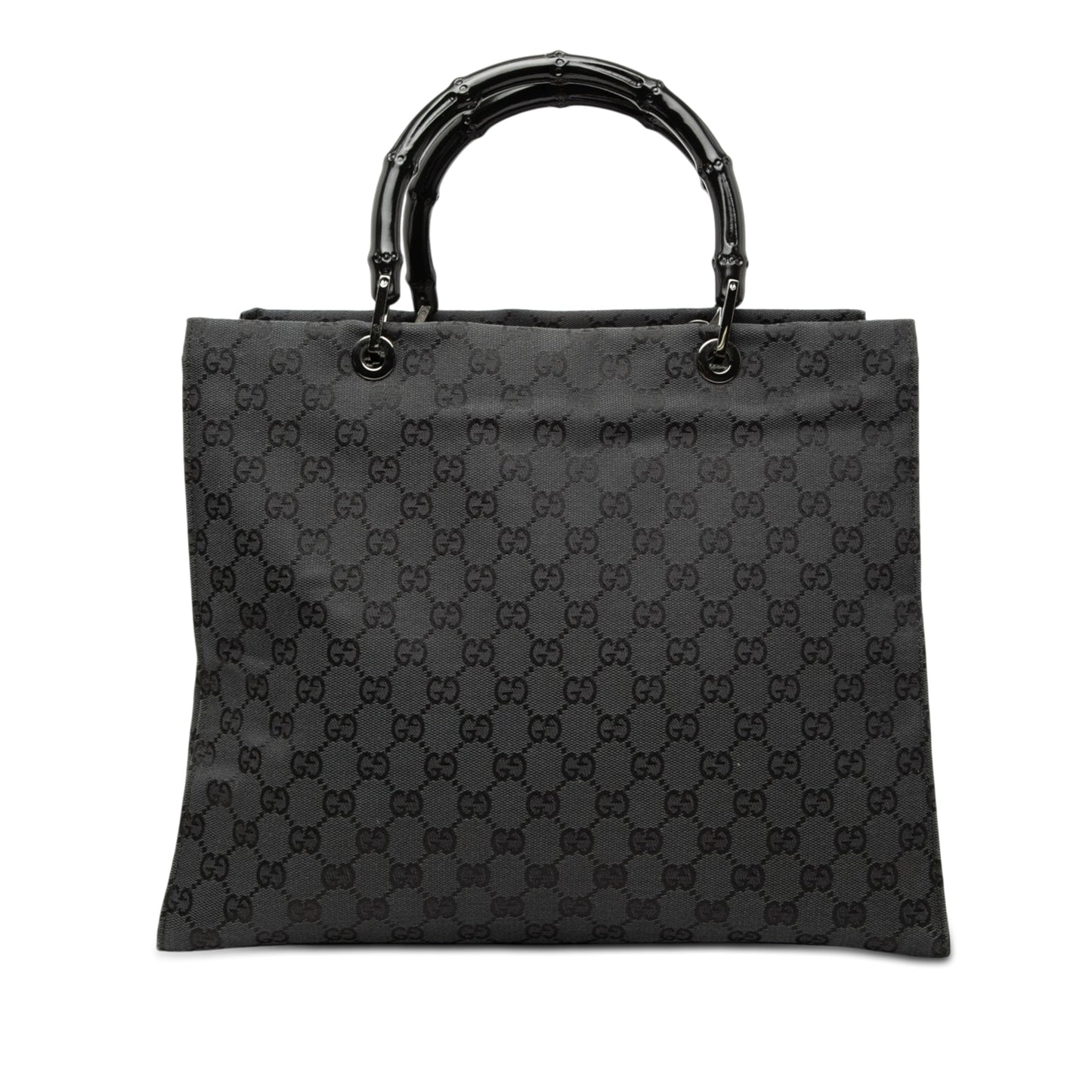 Gucci GG Canvas Bamboo Handbag