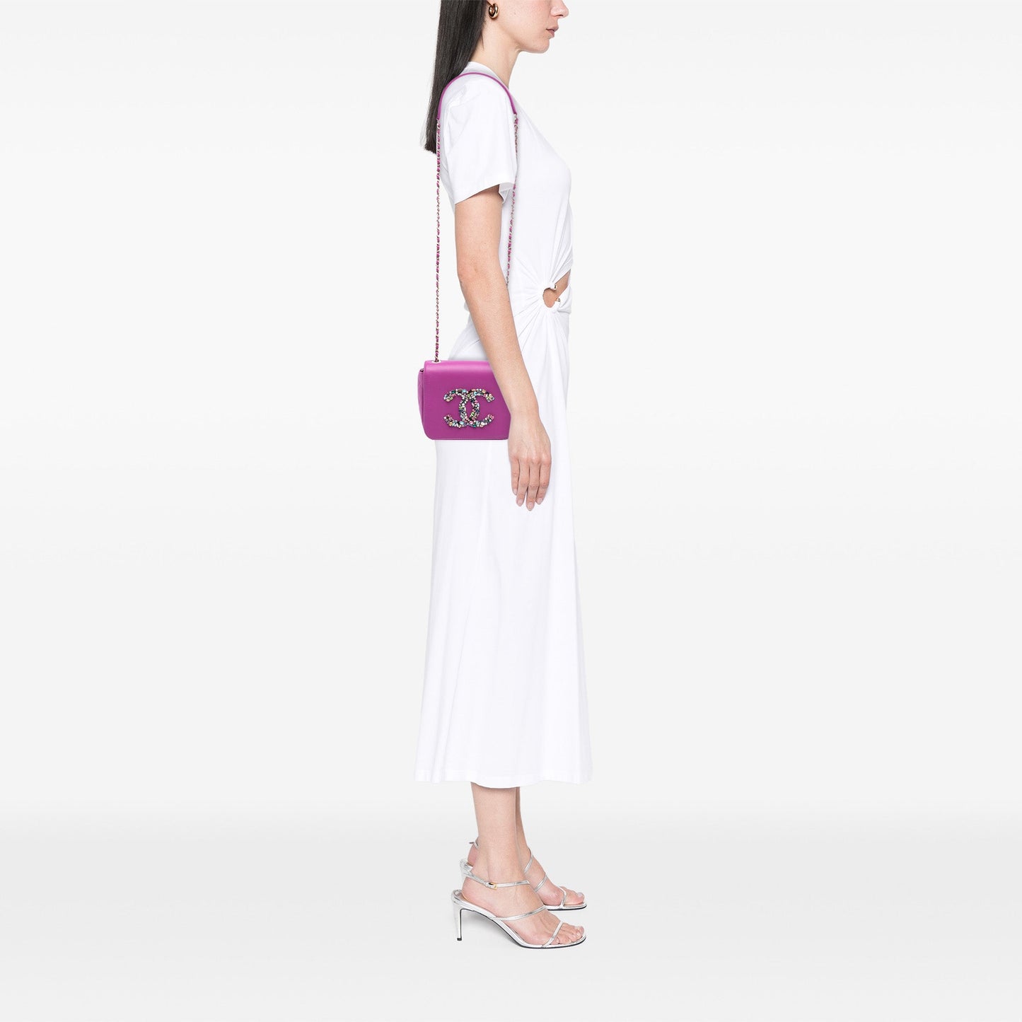 Chanel Mini Lambskin Giant Crystal CC Flap