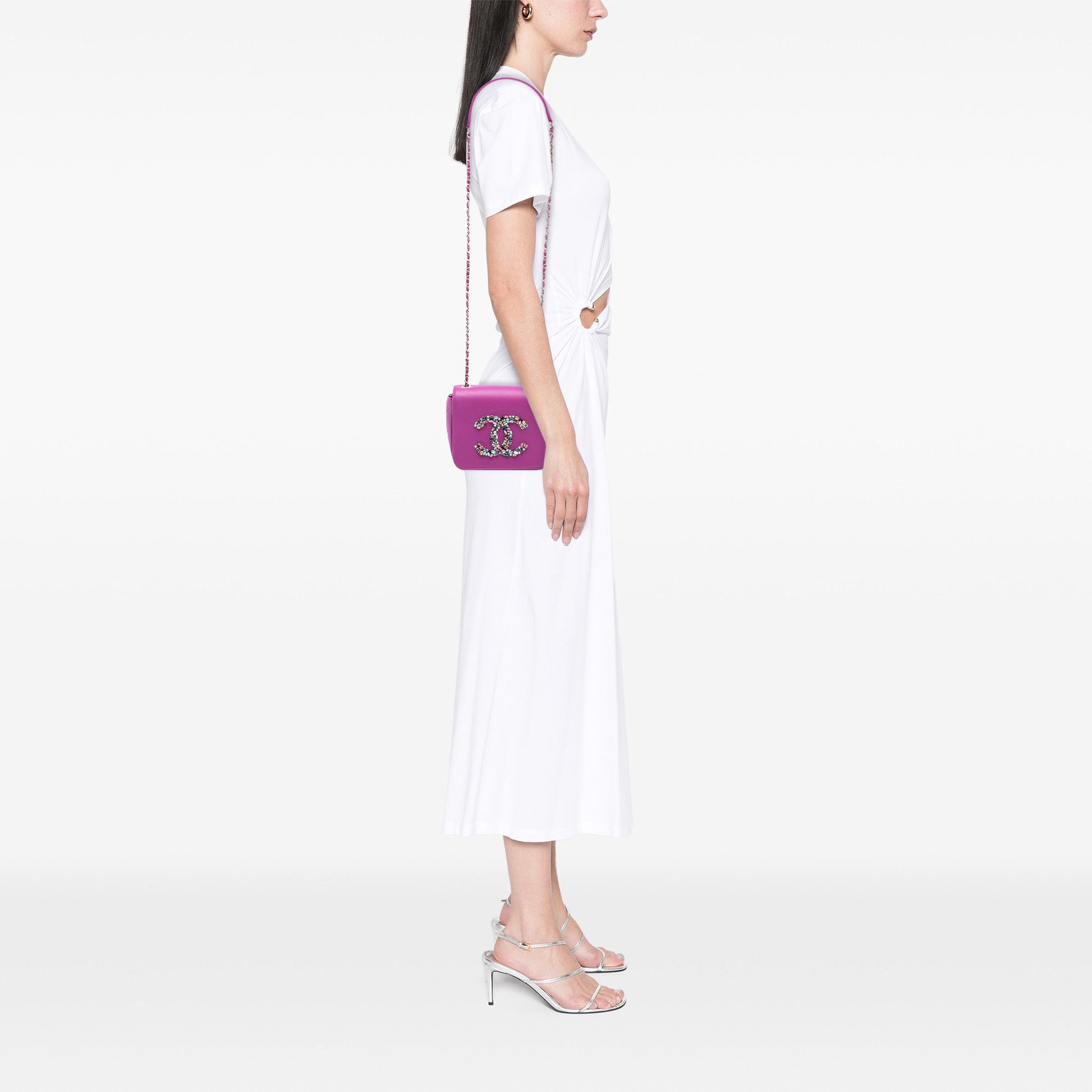Chanel Mini Lambskin Giant Crystal CC Flap