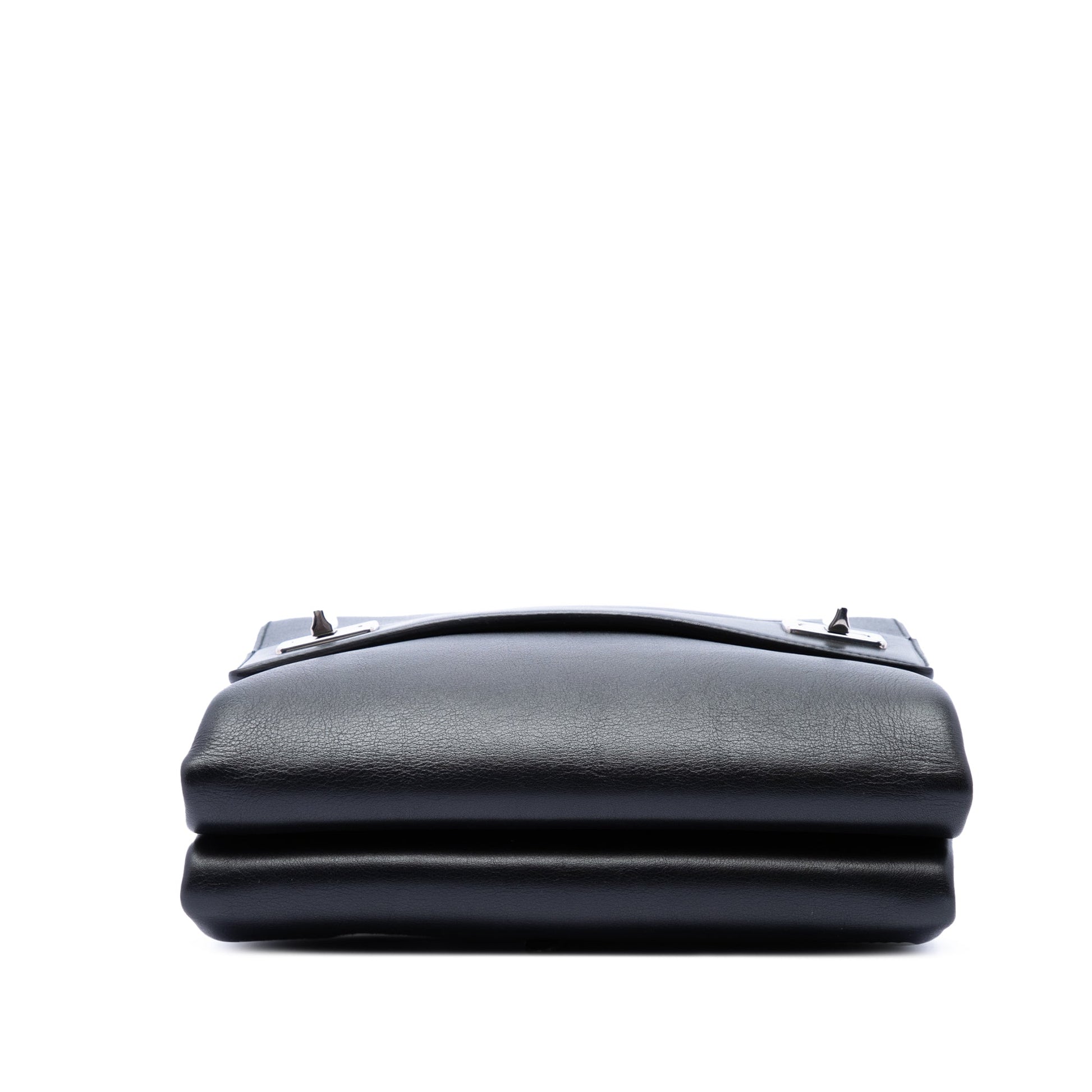 Prada Soft Calf Double Turnlock Satchel