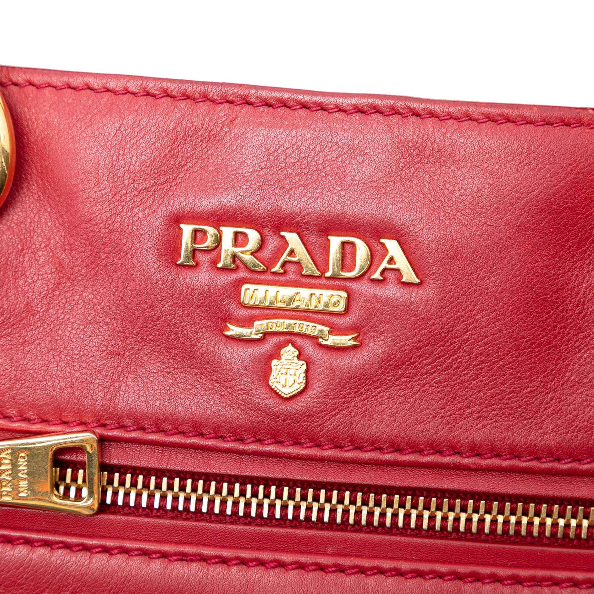Prada Vitello Daino Open Convertible Tote