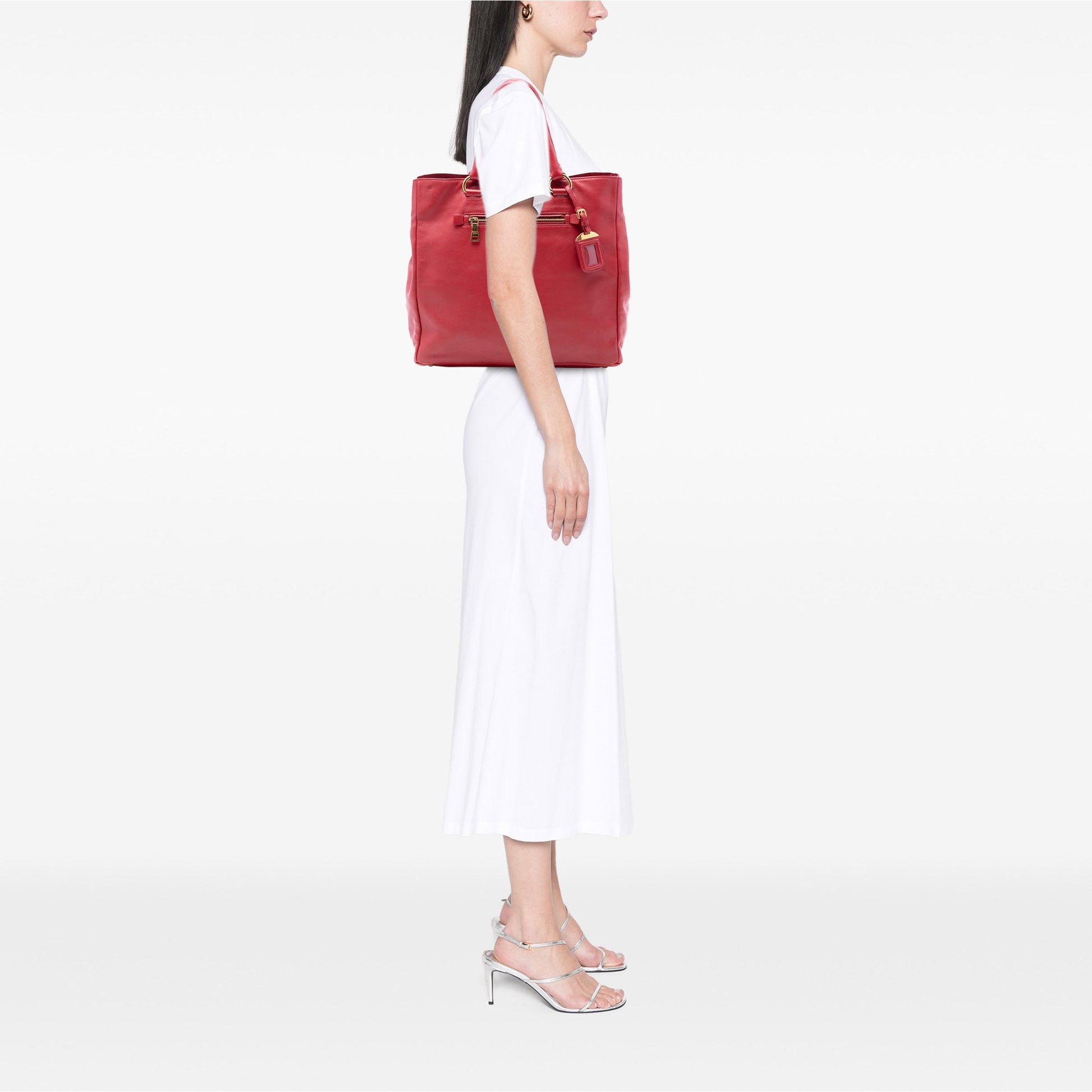 Prada Vitello Daino Open Convertible Tote
