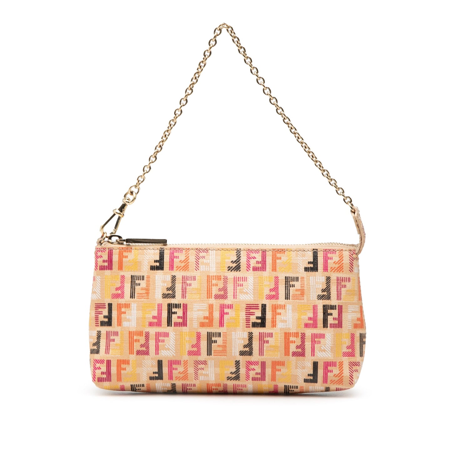 Fendi Multicolor Zucchino Spalmati Chain Pochette